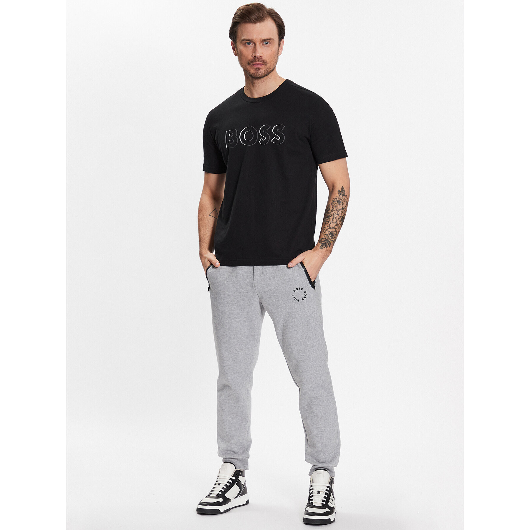 Boss Тишърт 50483768 Черен Regular Fit - Pepit.bg