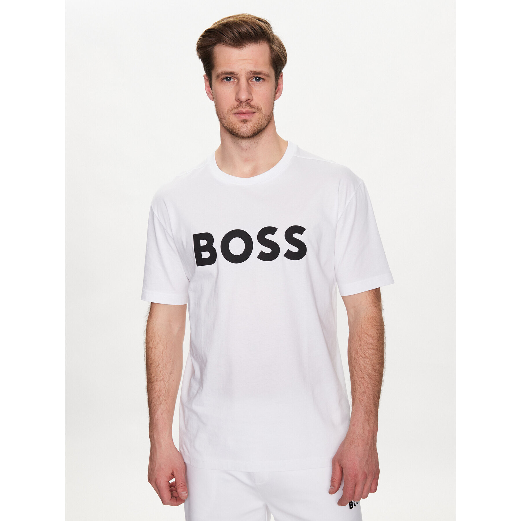 Boss Тишърт 50483774 Бял Relaxed Fit - Pepit.bg