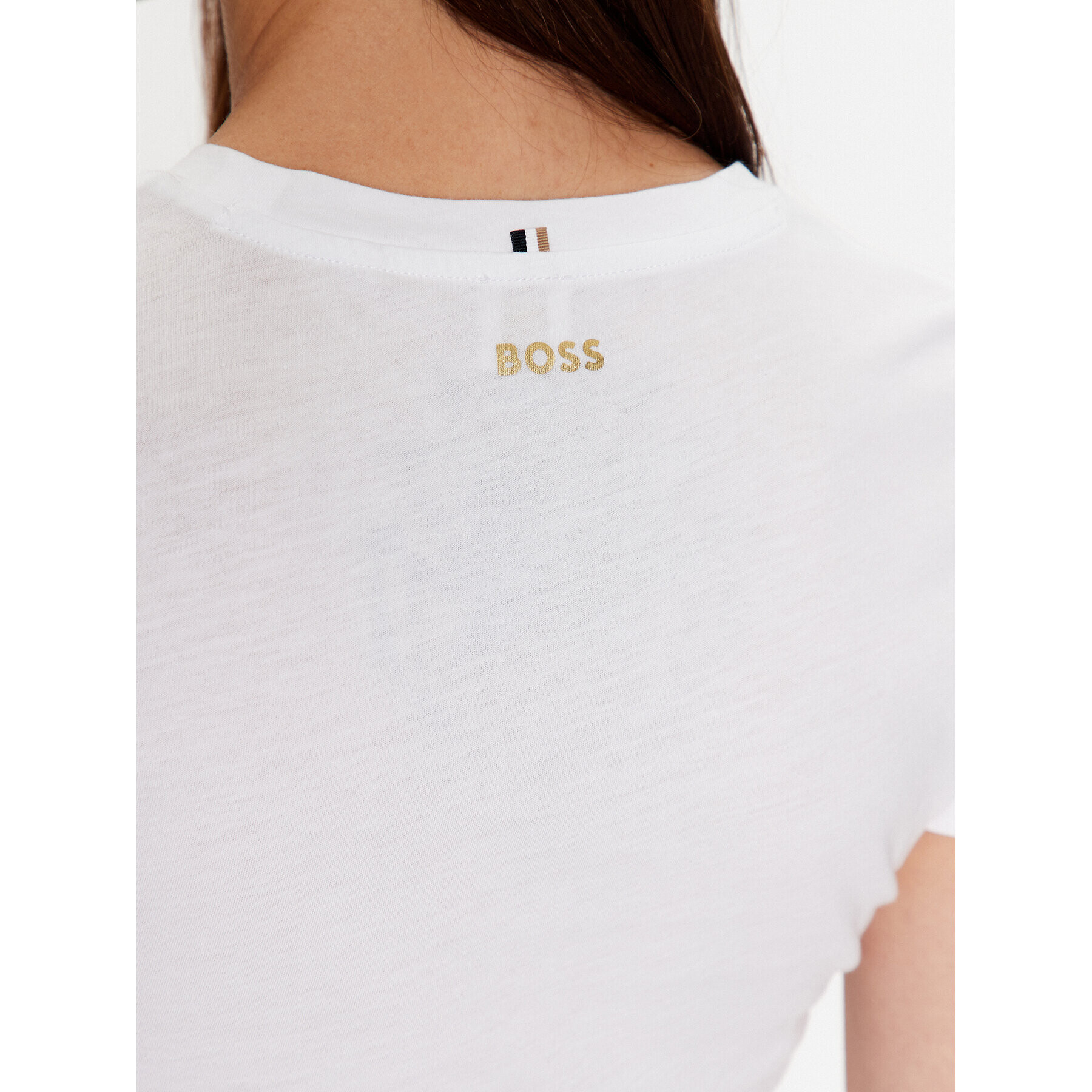 Boss Тишърт 50484941 Бял Slim Fit - Pepit.bg