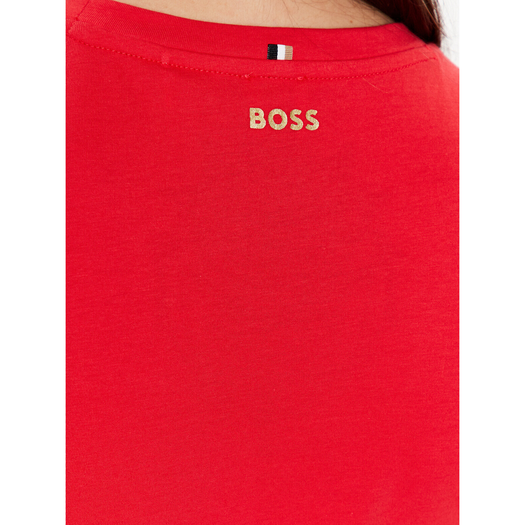 Boss Тишърт 50484941 Червен Slim Fit - Pepit.bg