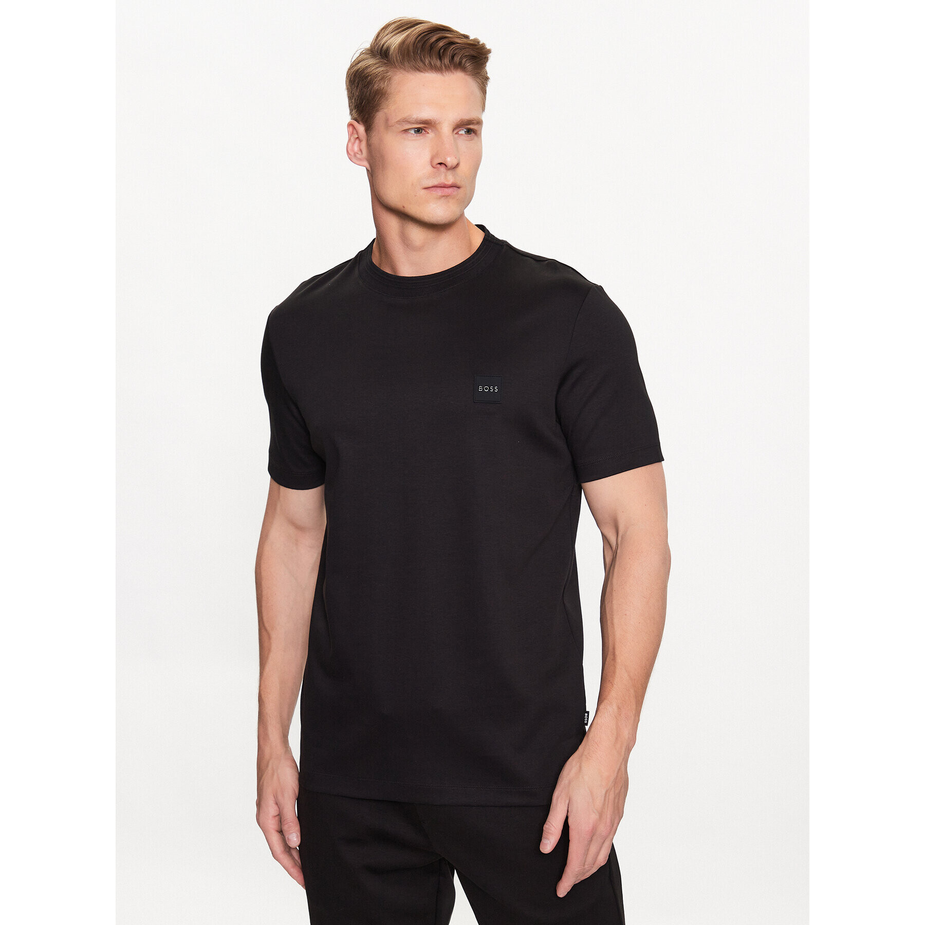 Boss Тишърт 50485158 Черен Regular Fit - Pepit.bg