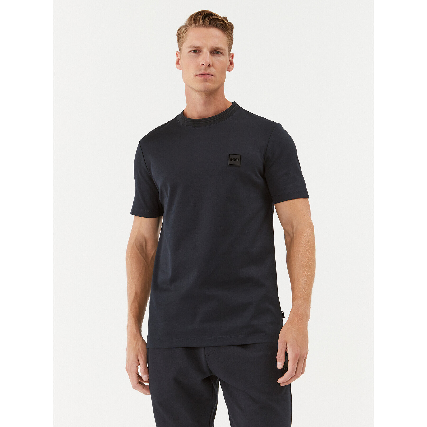 Boss Тишърт 50485158 Тъмносин Regular Fit - Pepit.bg