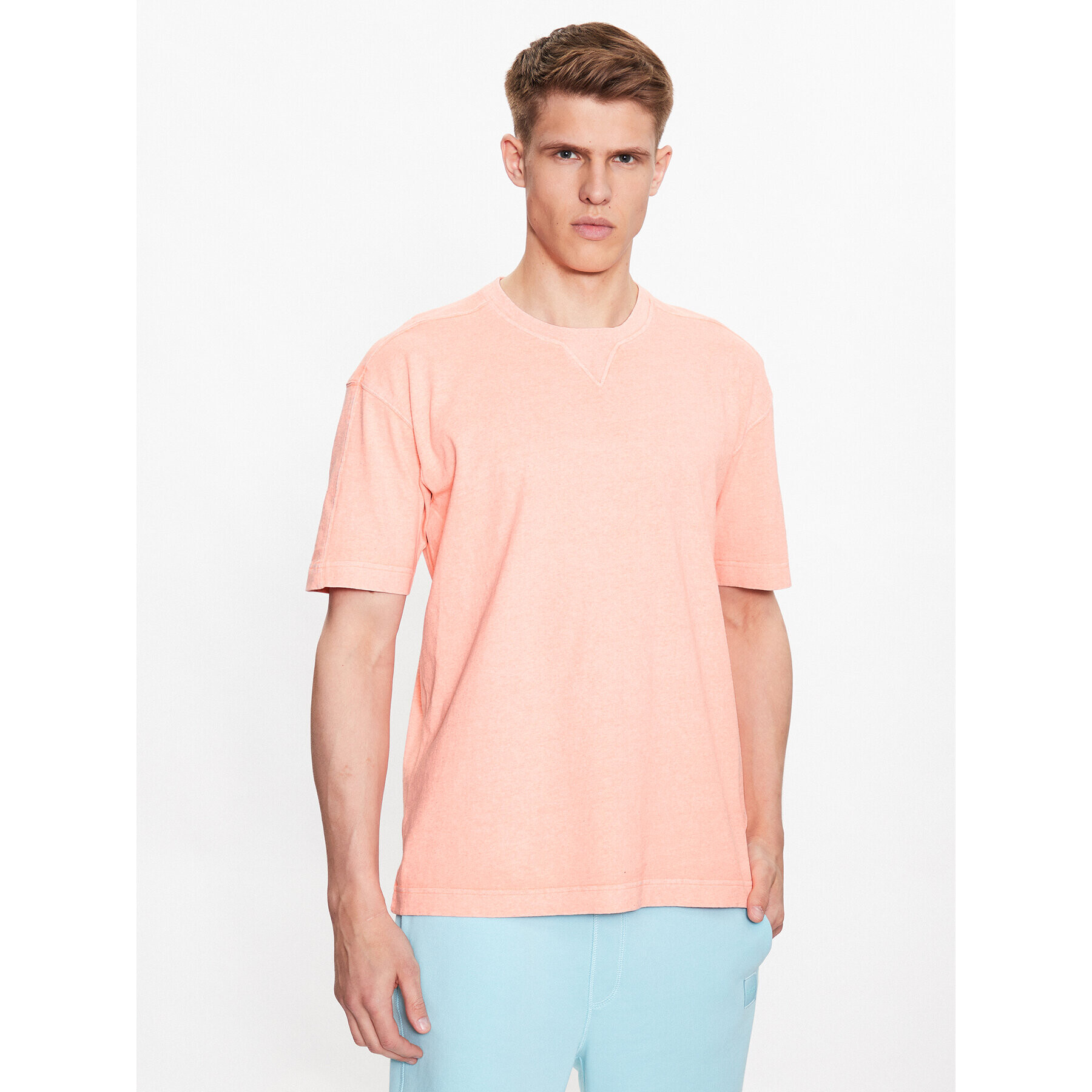 Boss Тишърт Teneon 50485818 Оранжев Oversize - Pepit.bg