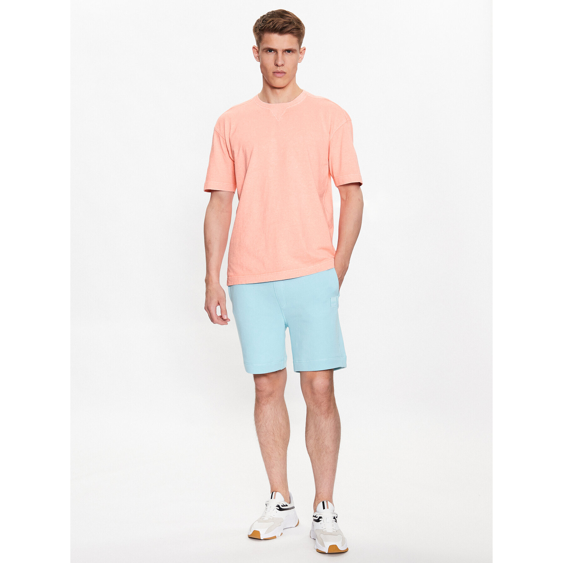 Boss Тишърт Teneon 50485818 Оранжев Oversize - Pepit.bg