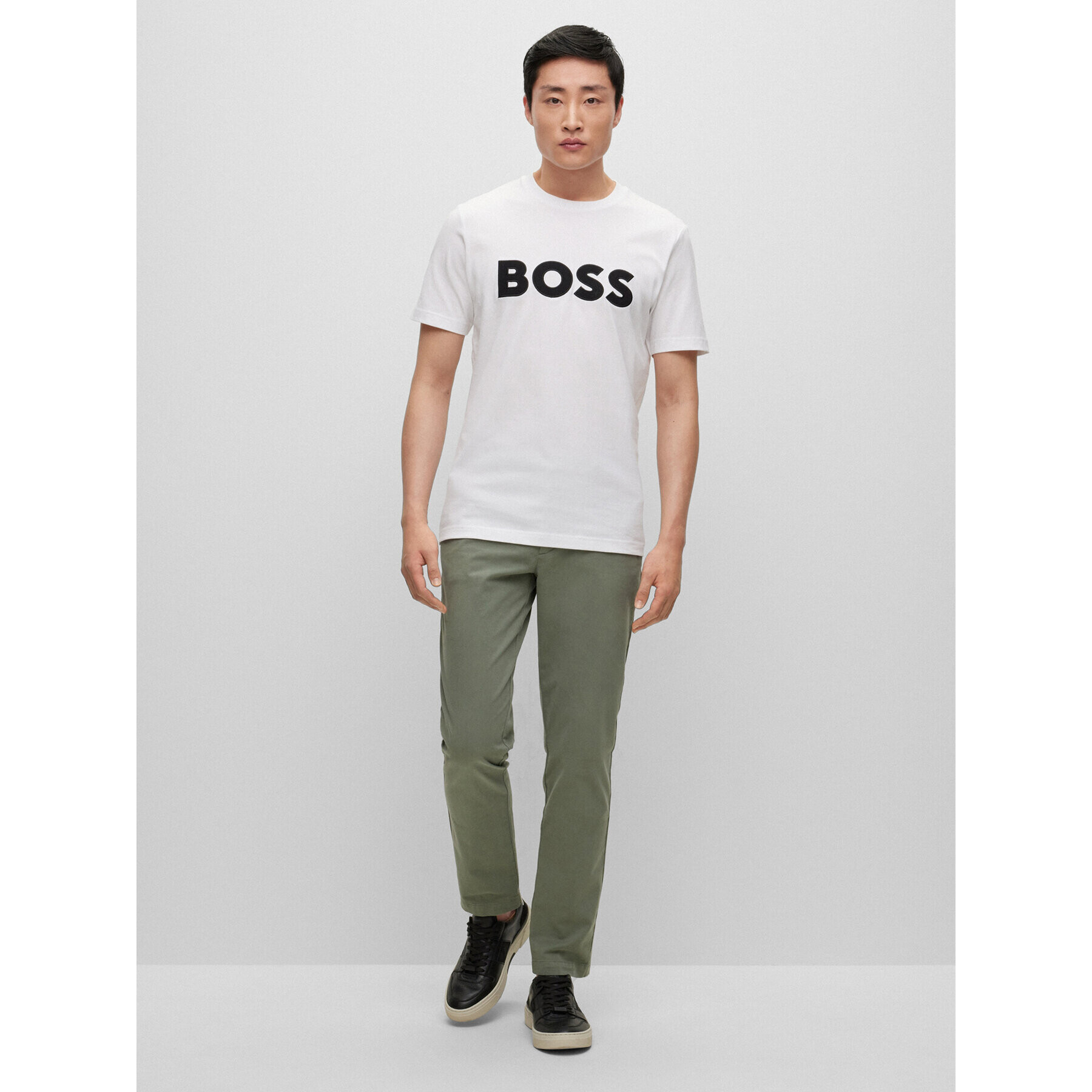 Boss Тишърт Tiburt 345 50486200 Бял Regular Fit - Pepit.bg