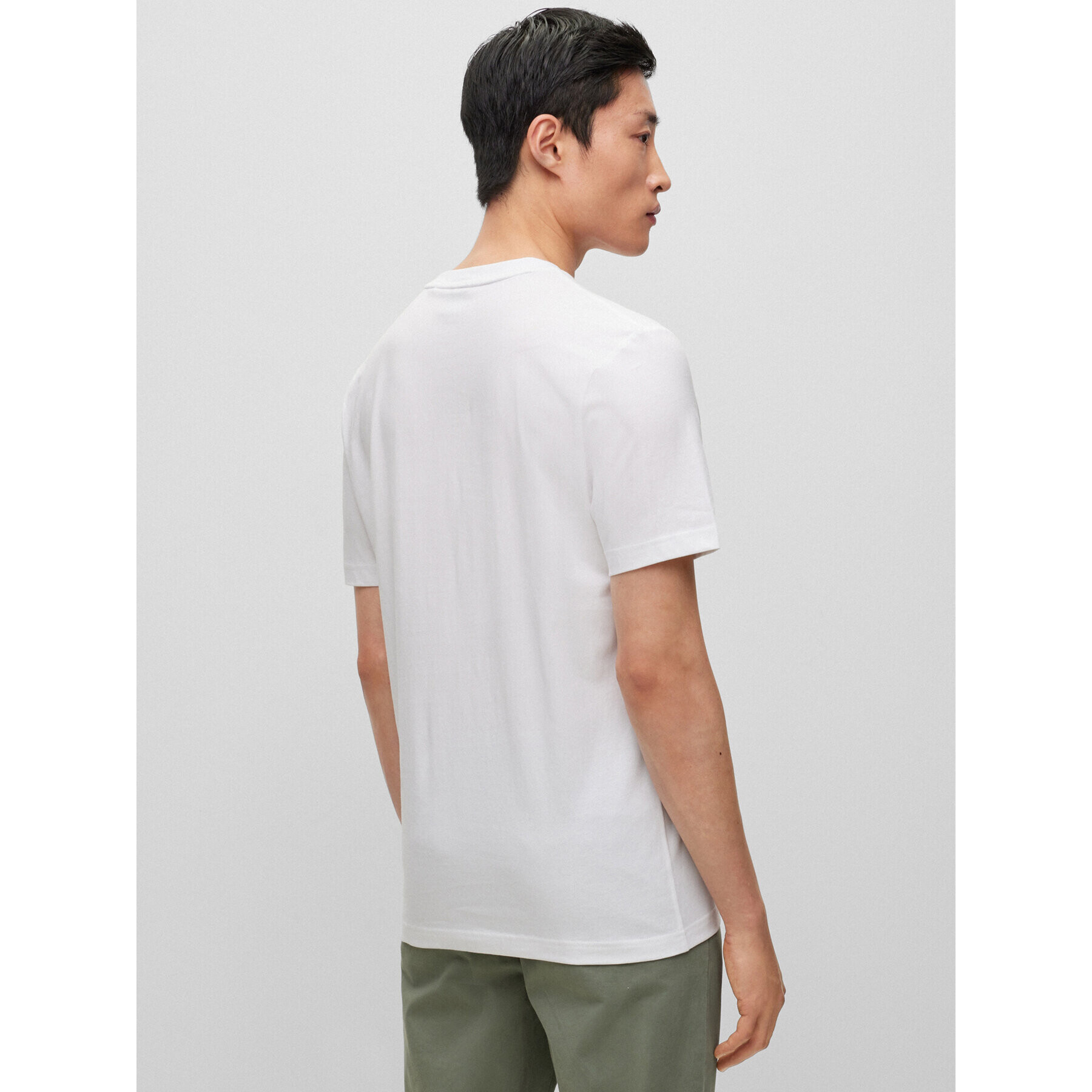 Boss Тишърт Tiburt 345 50486200 Бял Regular Fit - Pepit.bg