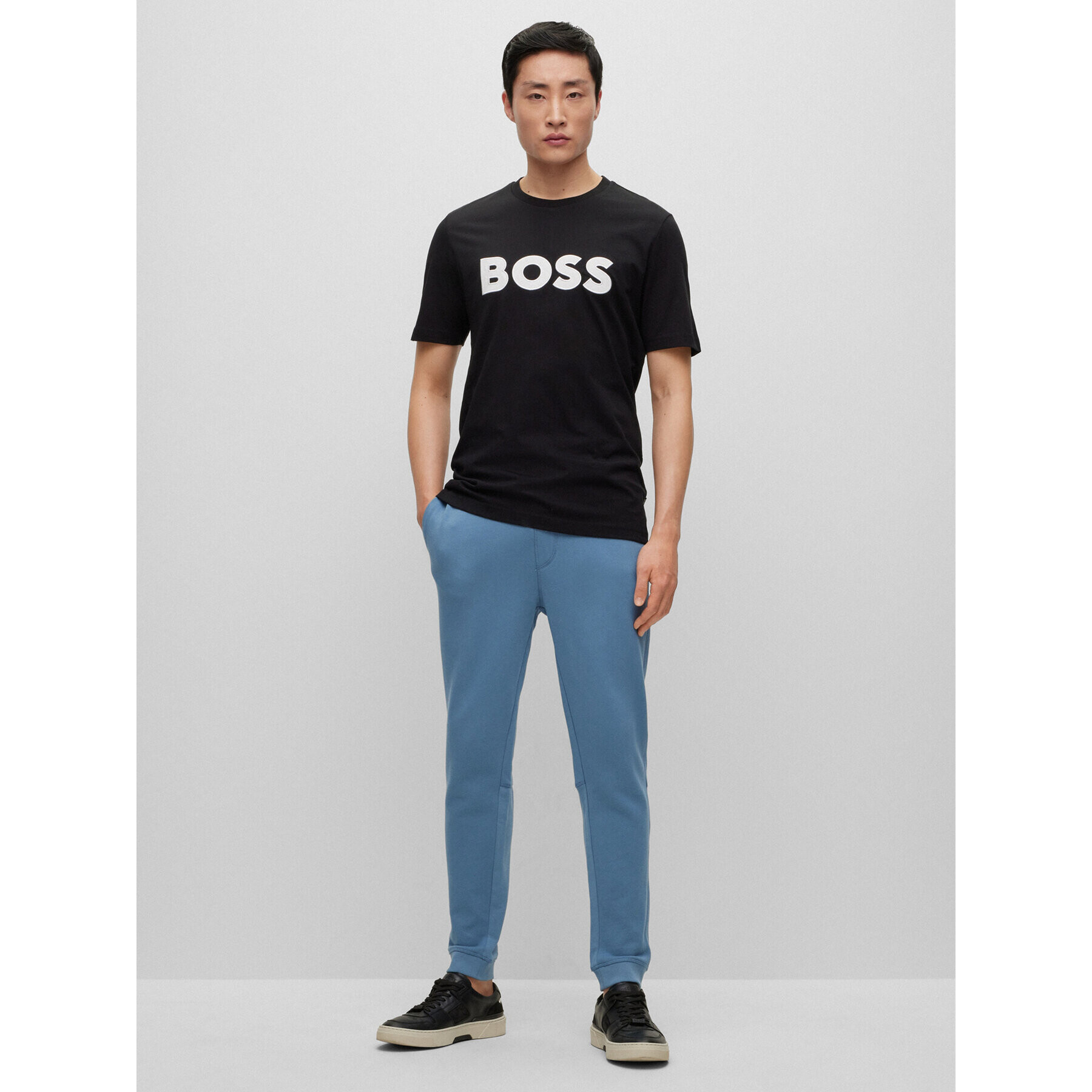 Boss Тишърт 50486200 Черен Regular Fit - Pepit.bg