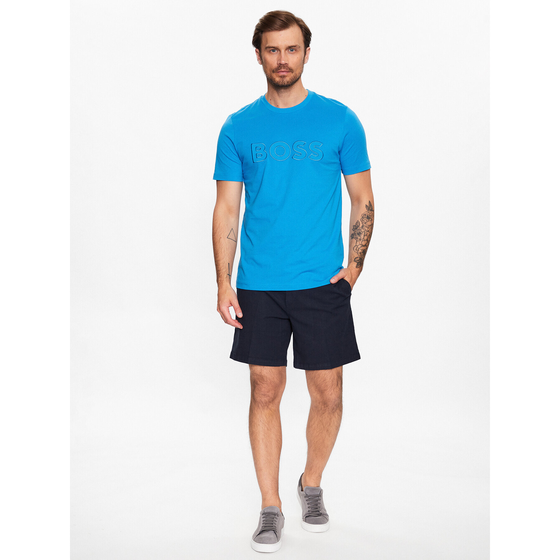 Boss Тишърт 50486200 Син Regular Fit - Pepit.bg