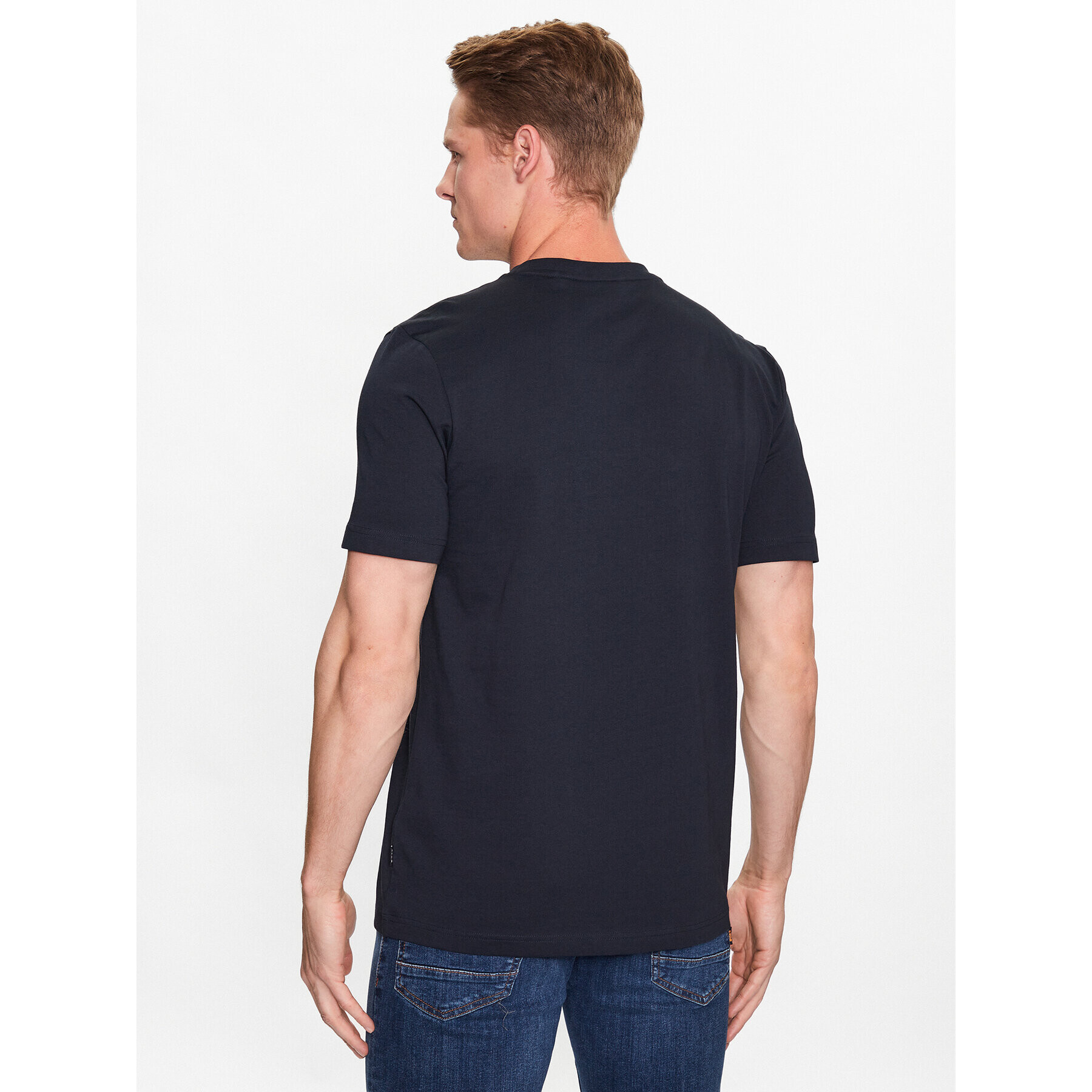 Boss Тишърт Tiburt 345 50486200 Тъмносин Regular Fit - Pepit.bg