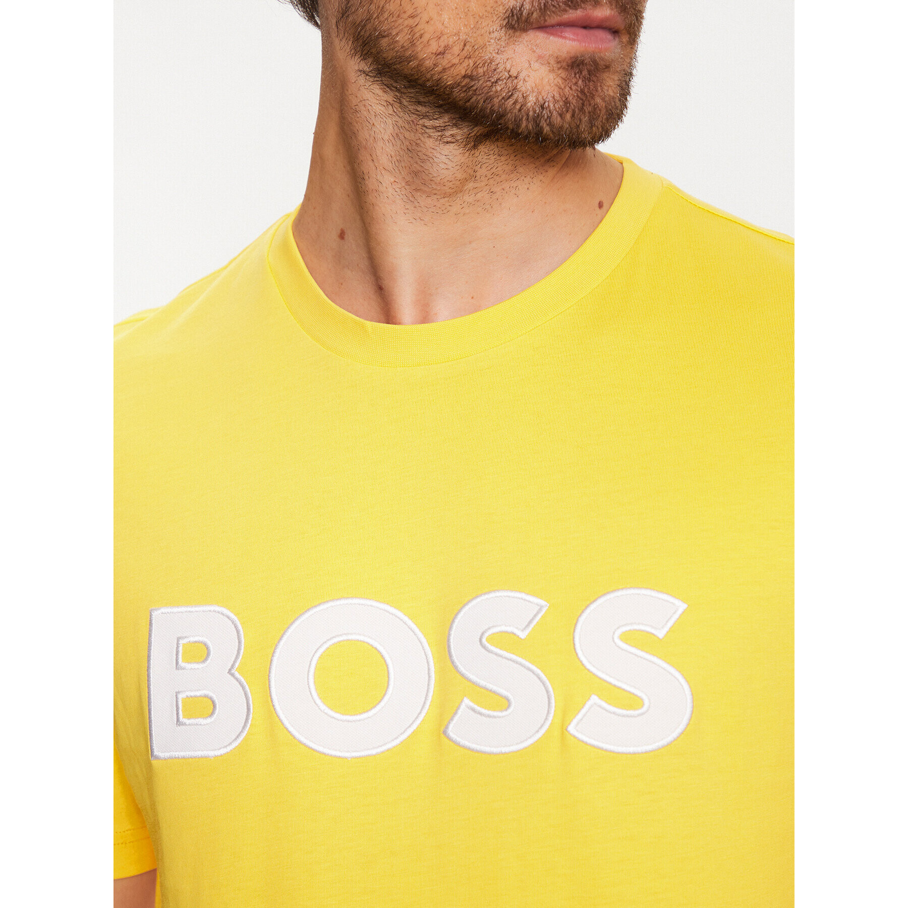 Boss Тишърт 50486200 Жълт Regular Fit - Pepit.bg