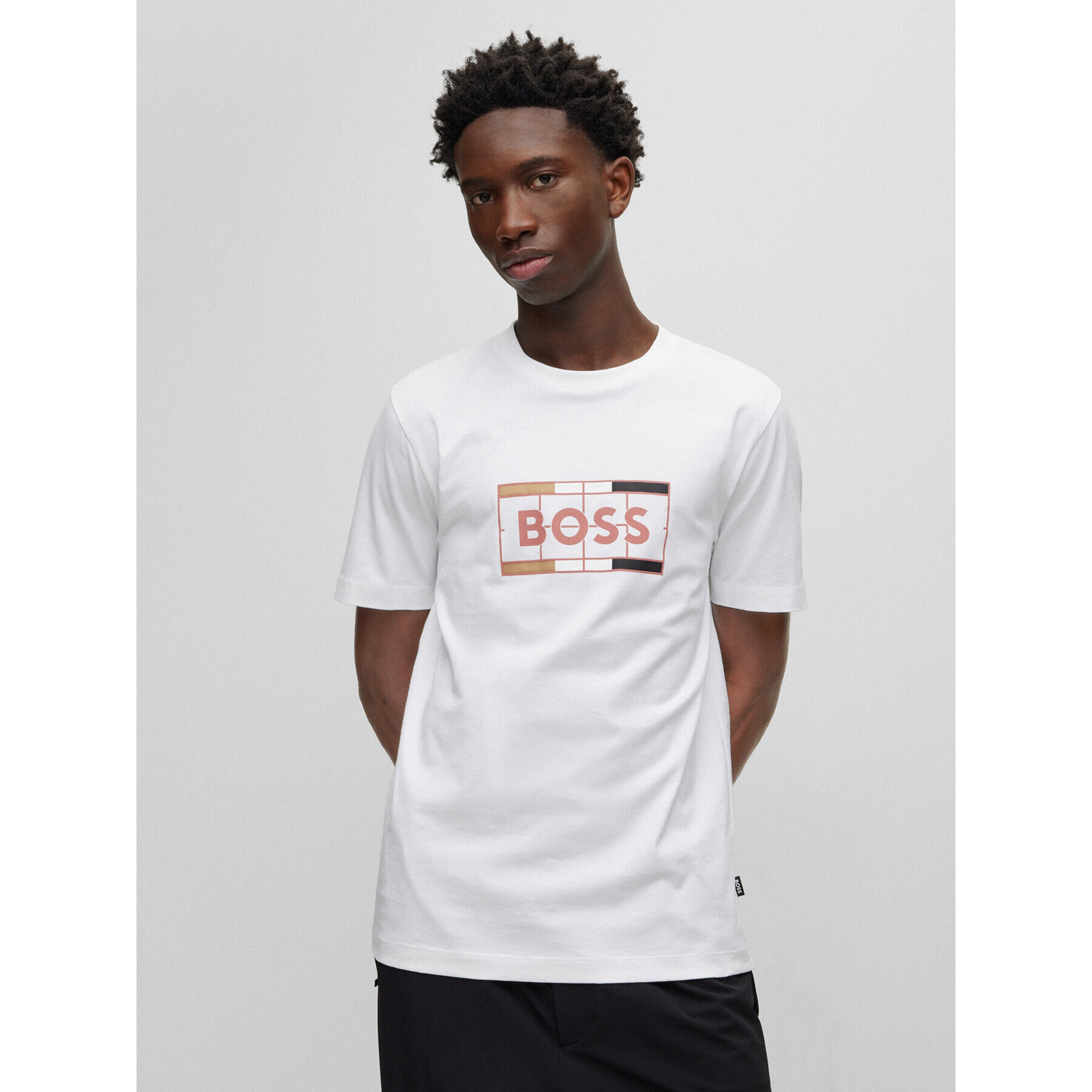 Boss Тишърт 50486210 Бял Slim Fit - Pepit.bg