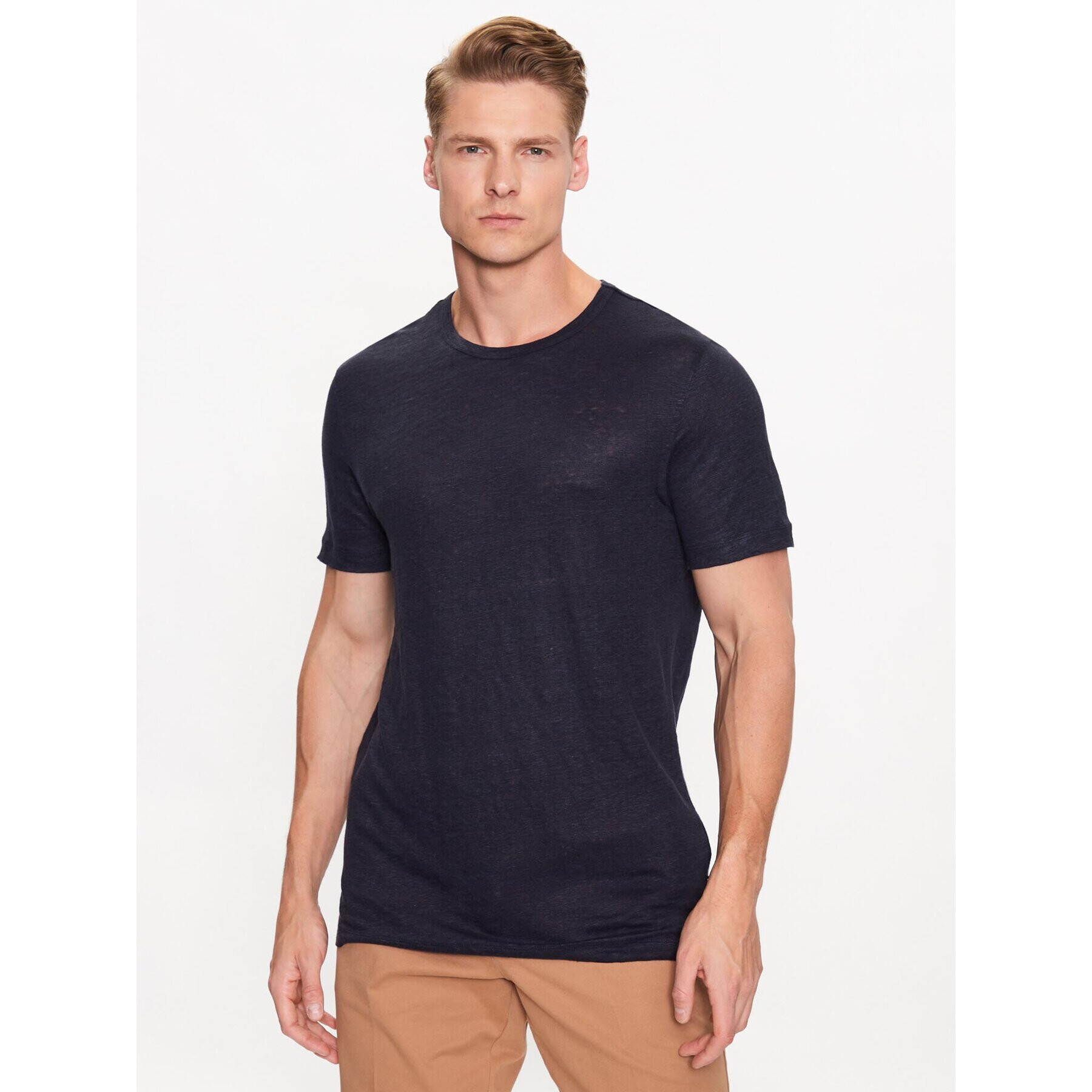 Boss Тишърт Tiburt 50486212 Тъмносин Regular Fit - Pepit.bg