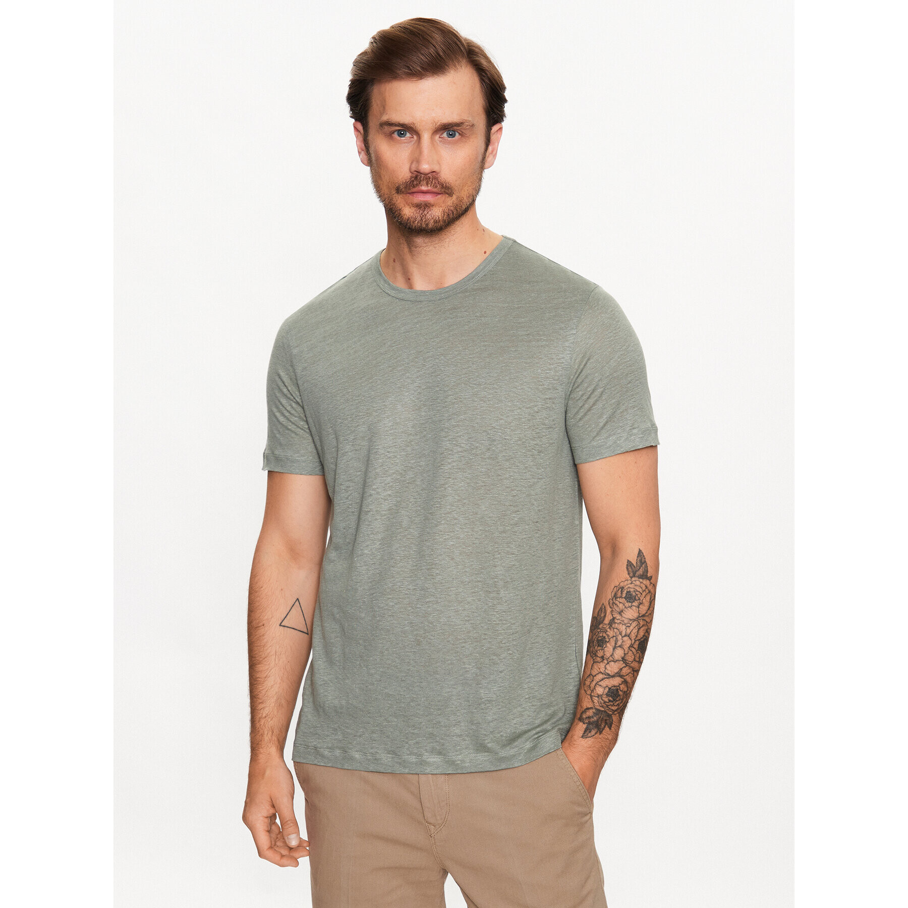 Boss Тишърт 50486212 Зелен Regular Fit - Pepit.bg
