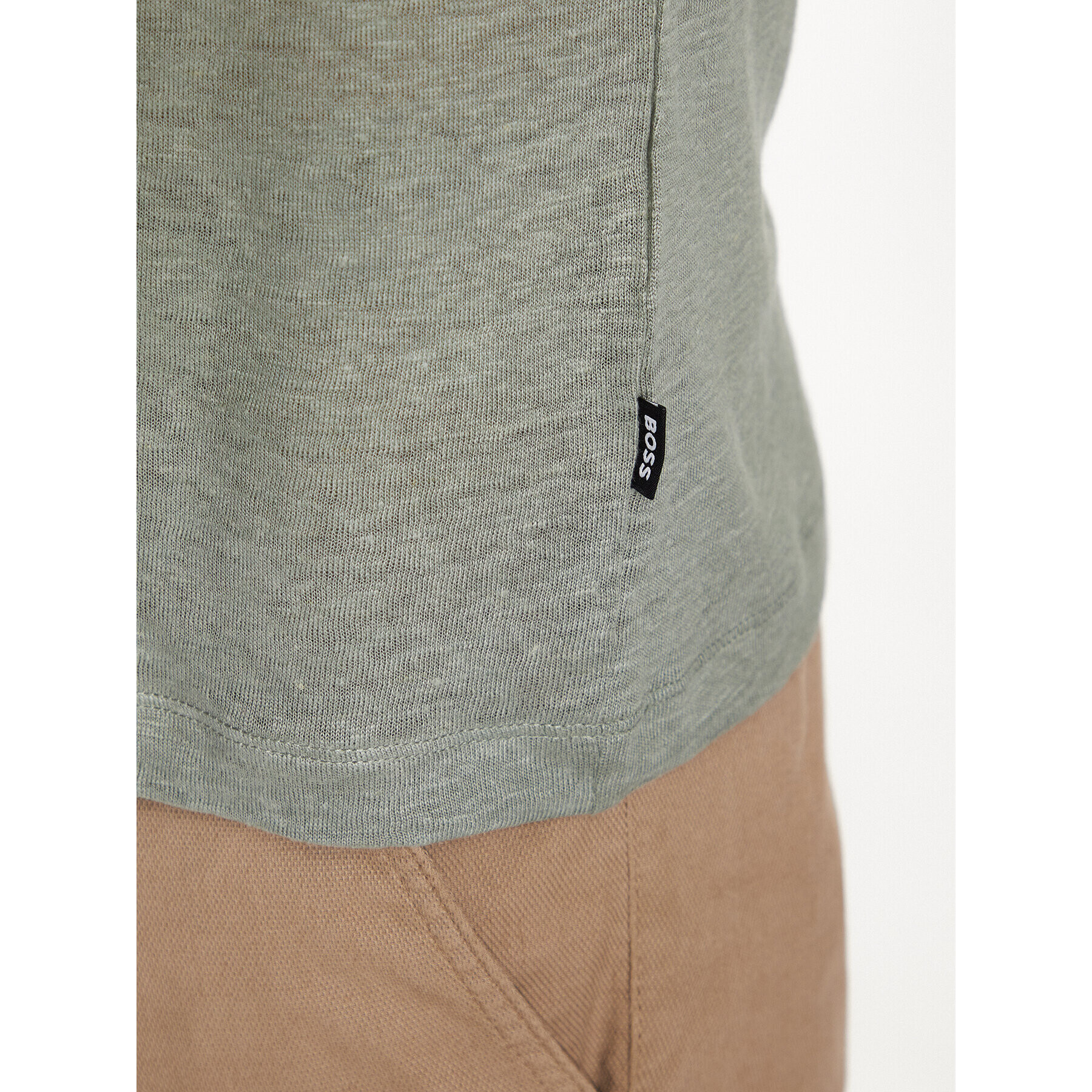 Boss Тишърт 50486212 Зелен Regular Fit - Pepit.bg