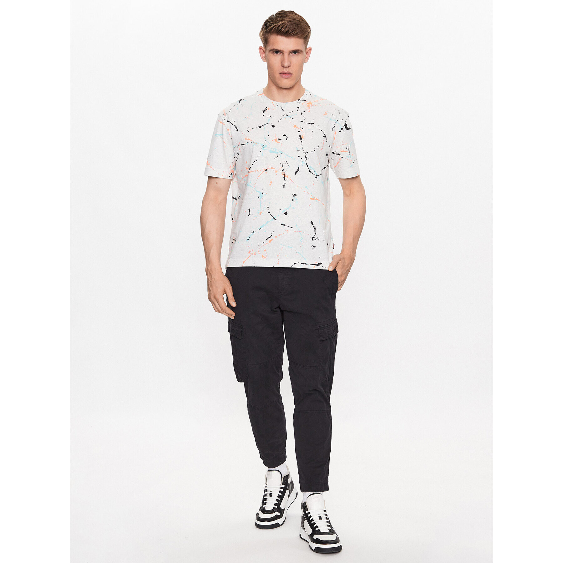 Boss Тишърт Tepaint 50486513 Цветен Oversize - Pepit.bg