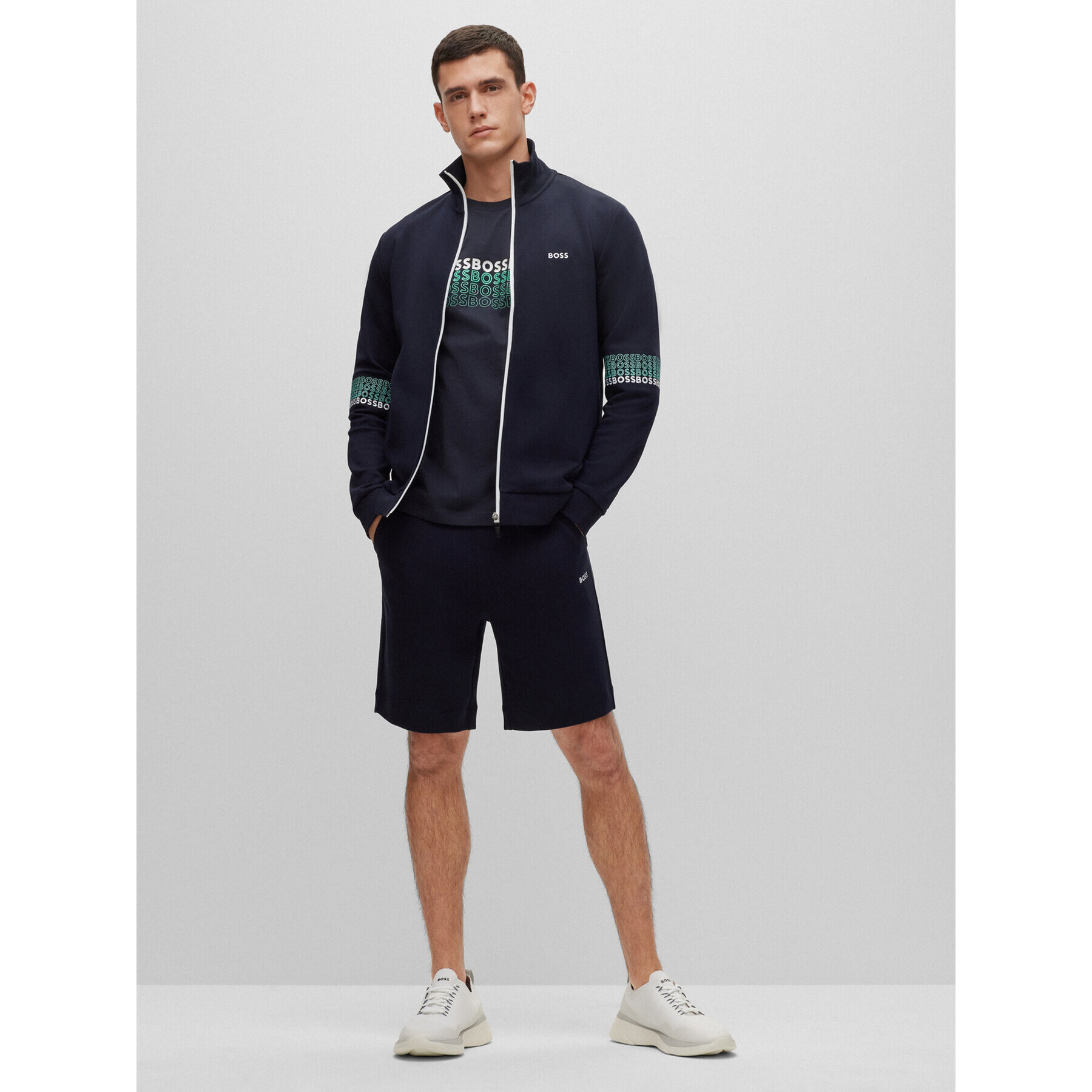 Boss Тишърт 50488785 Тъмносин Regular Fit - Pepit.bg