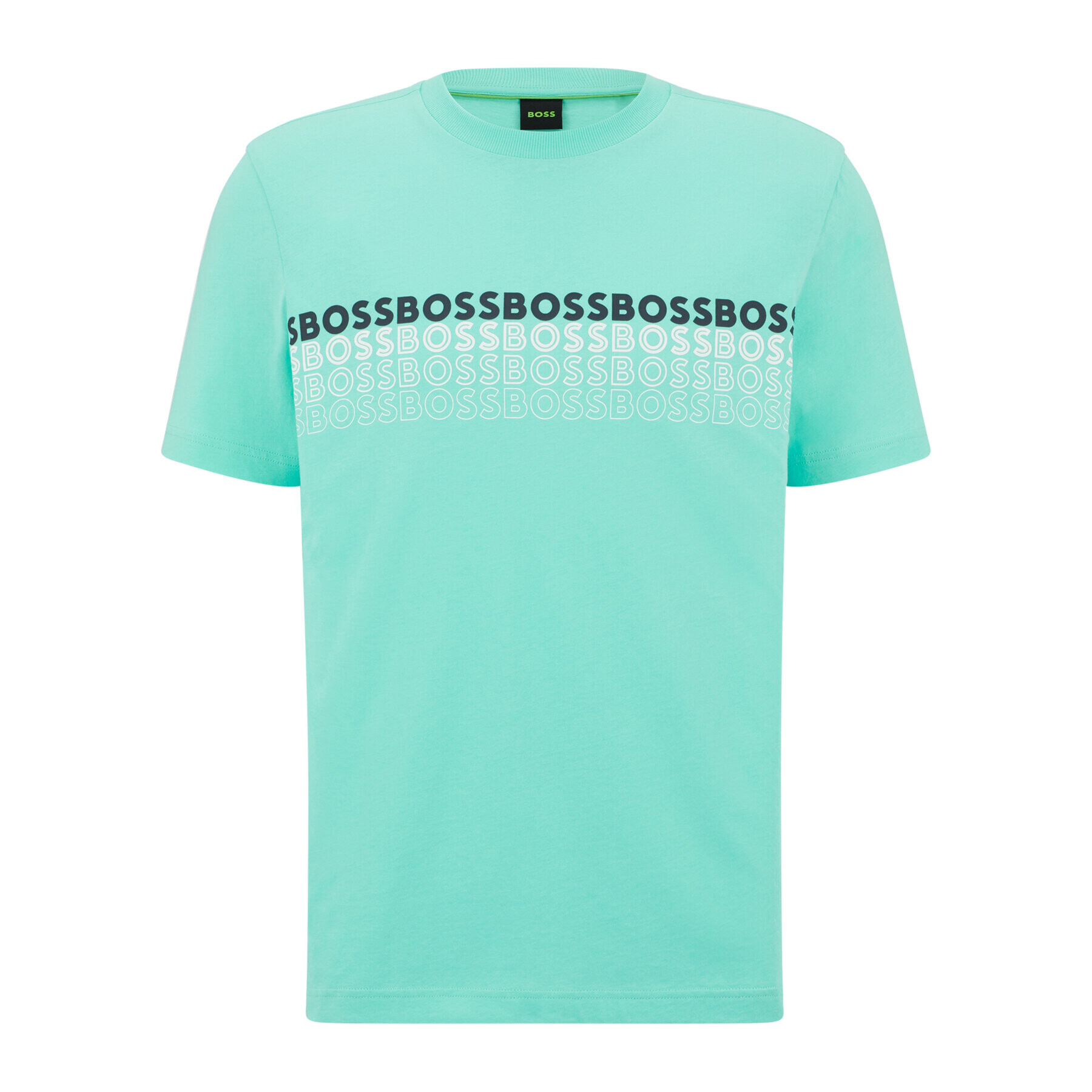 Boss Тишърт 50488785 Зелен Regular Fit - Pepit.bg