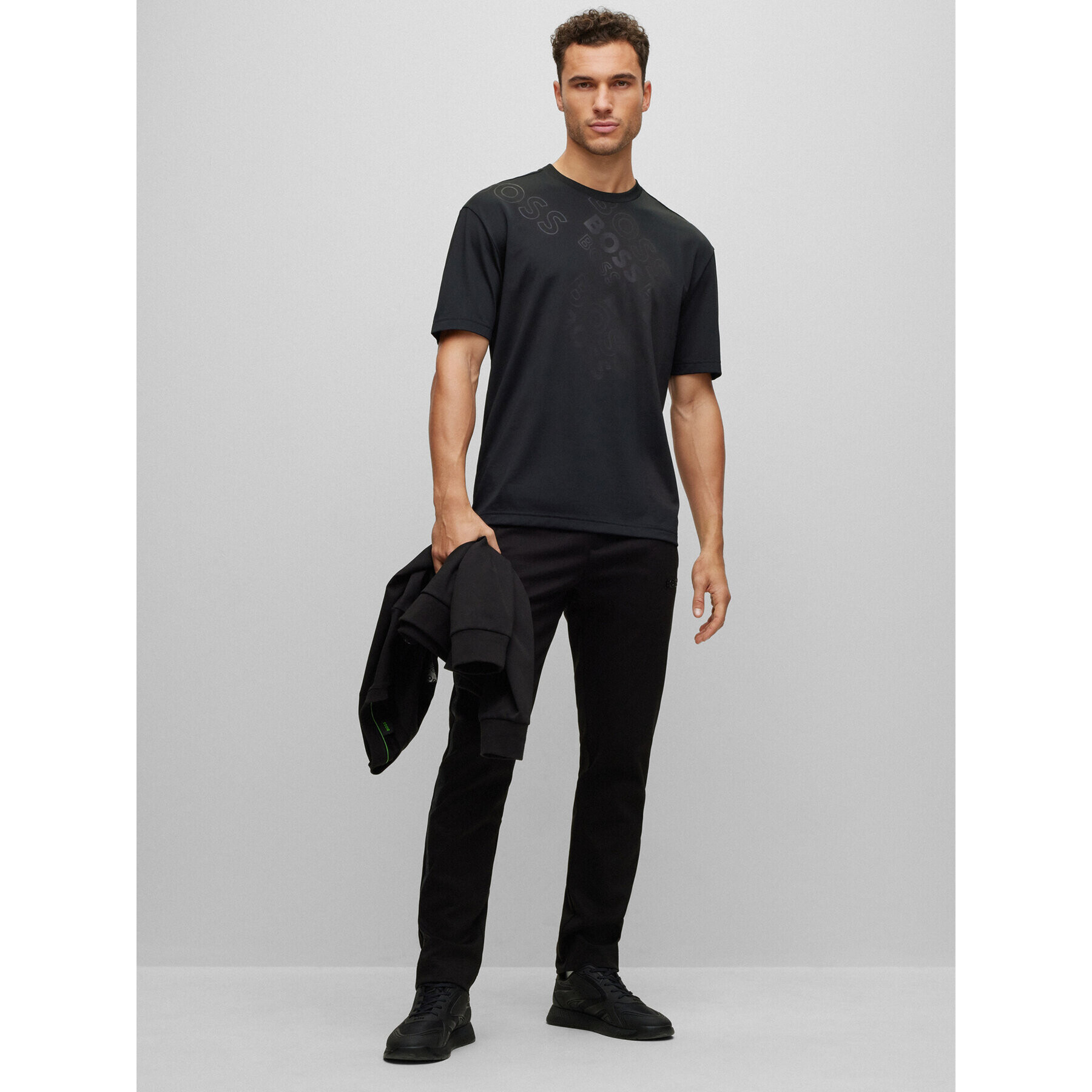 Boss Тишърт 50488788 Черен Relaxed Fit - Pepit.bg