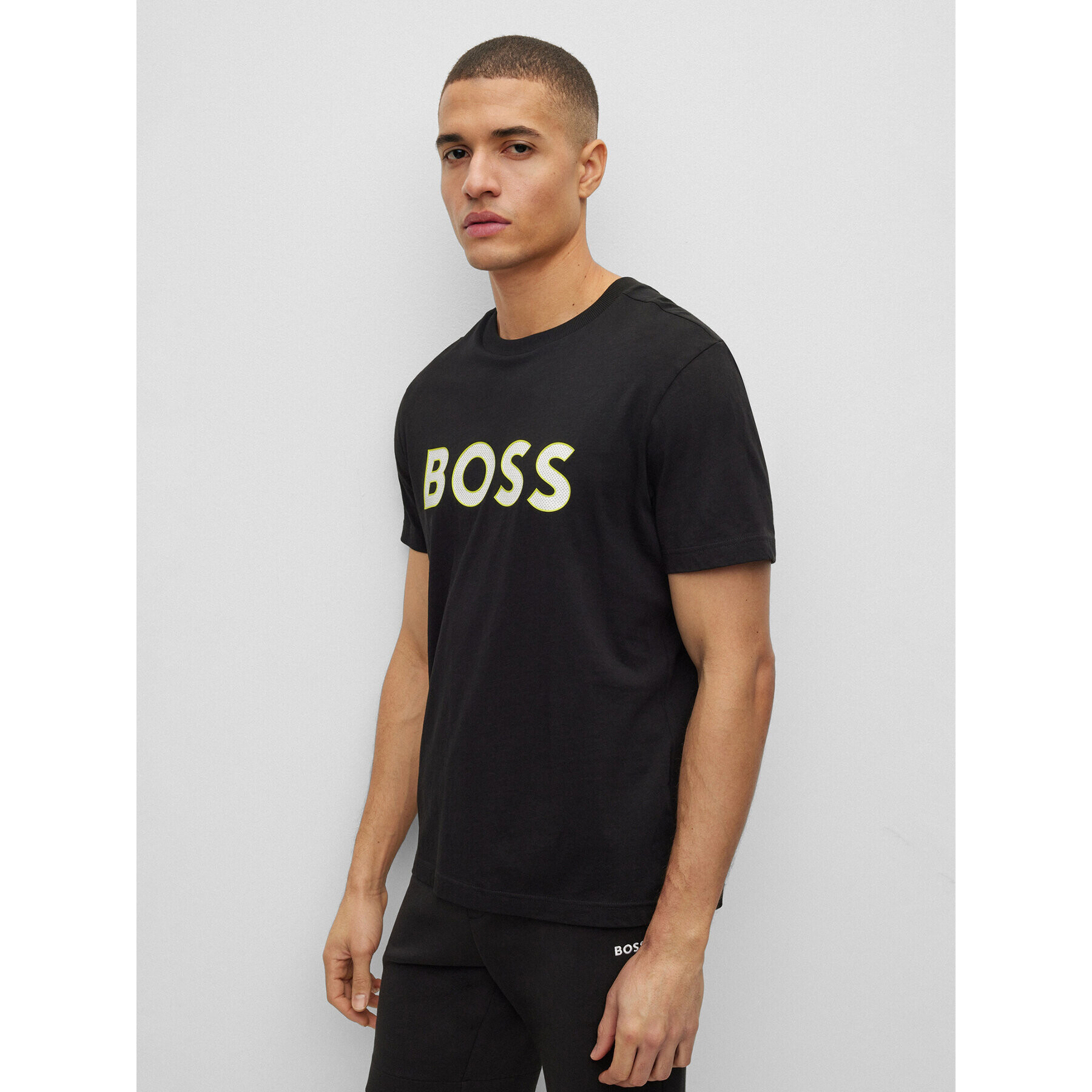 Boss Тишърт 50488793 Черен Regular Fit - Pepit.bg