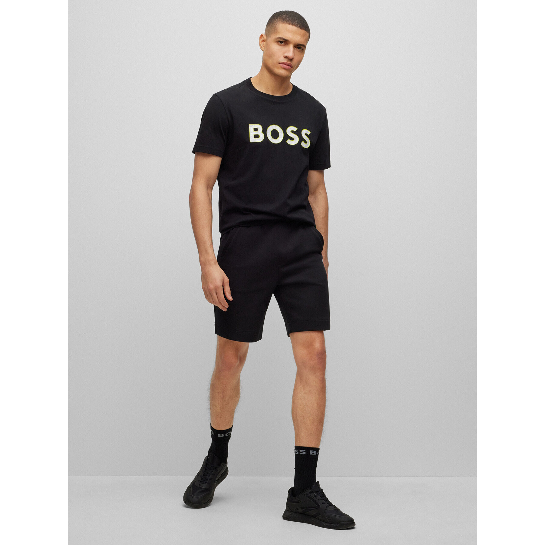 Boss Тишърт 50488793 Черен Regular Fit - Pepit.bg