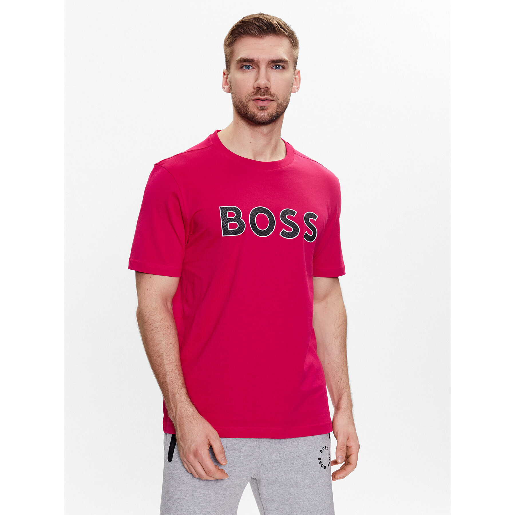 Boss Тишърт 50488793 Розов Regular Fit - Pepit.bg