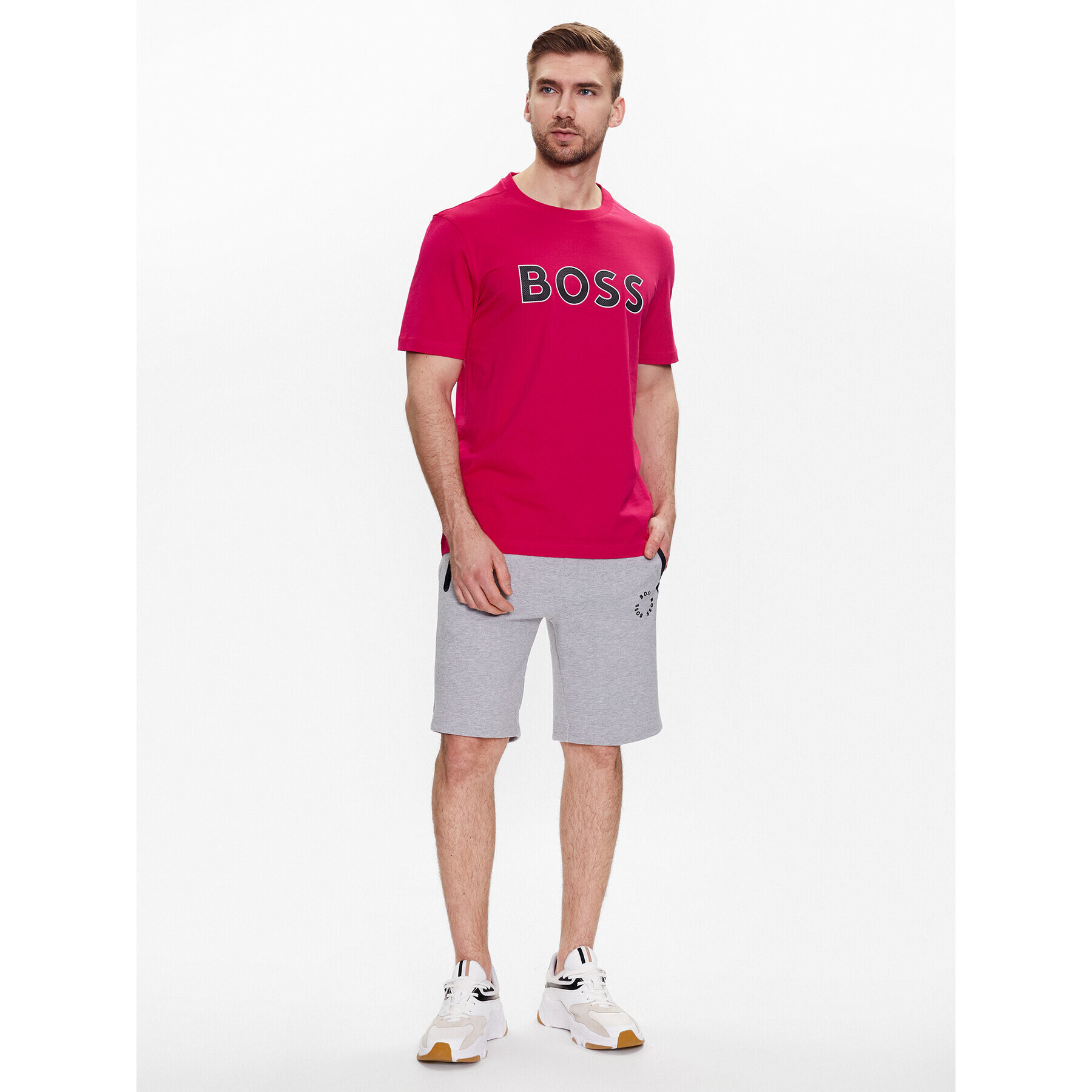 Boss Тишърт 50488793 Розов Regular Fit - Pepit.bg