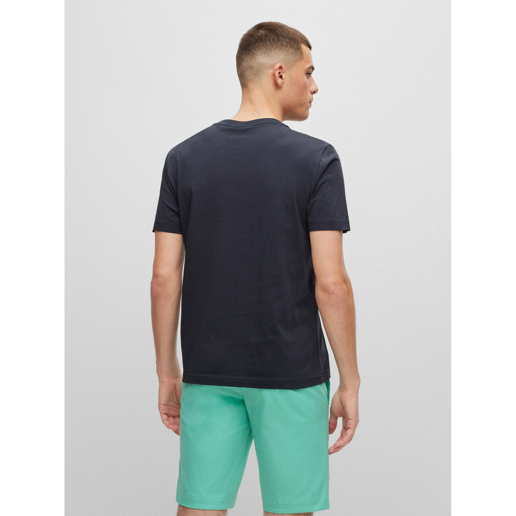 Boss Тишърт 50488793 Тъмносин Regular Fit - Pepit.bg