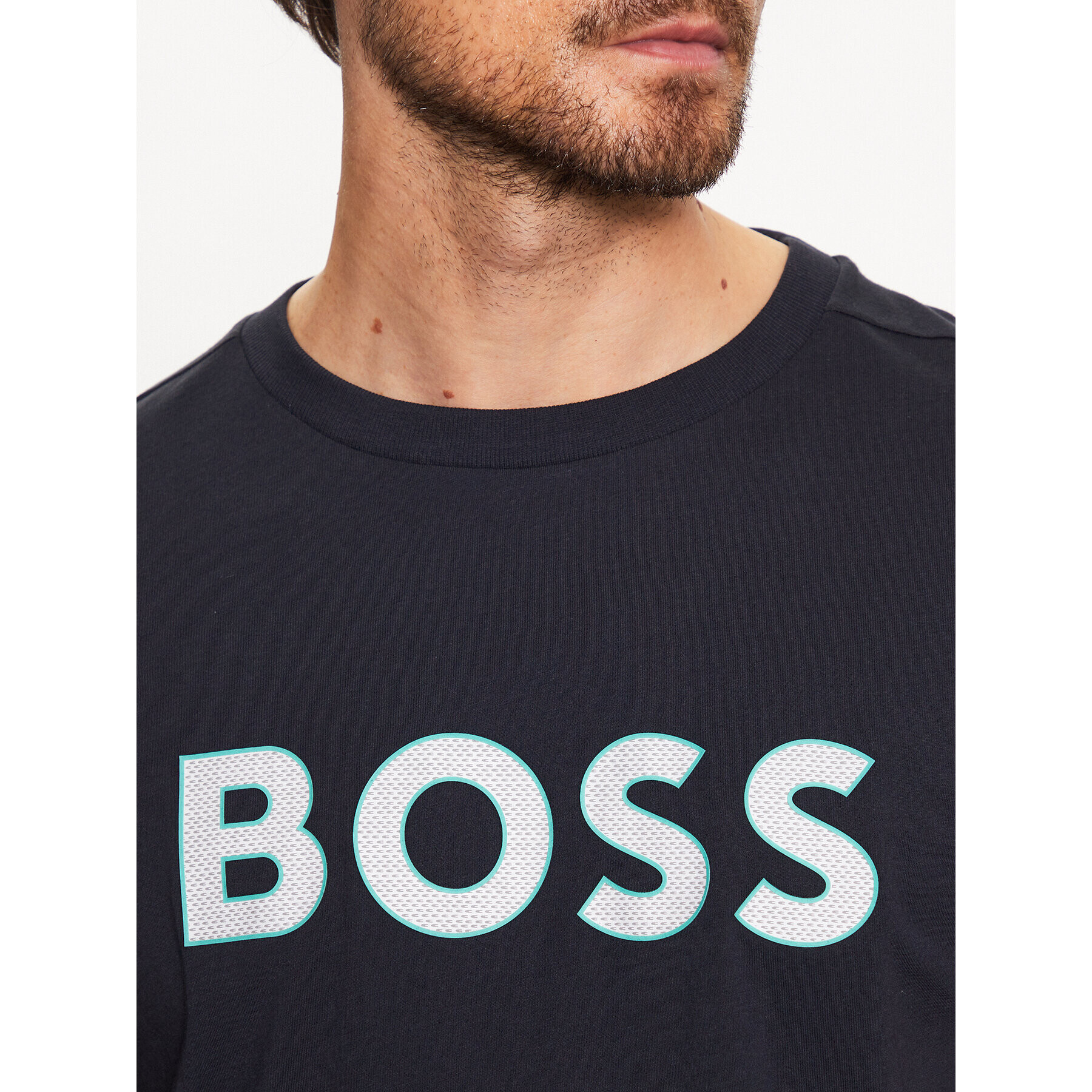 Boss Тишърт 50488793 Тъмносин Regular Fit - Pepit.bg