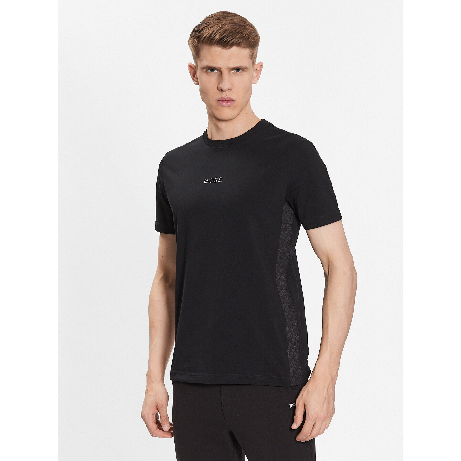 Boss Тишърт 50488794 Черен Regular Fit - Pepit.bg