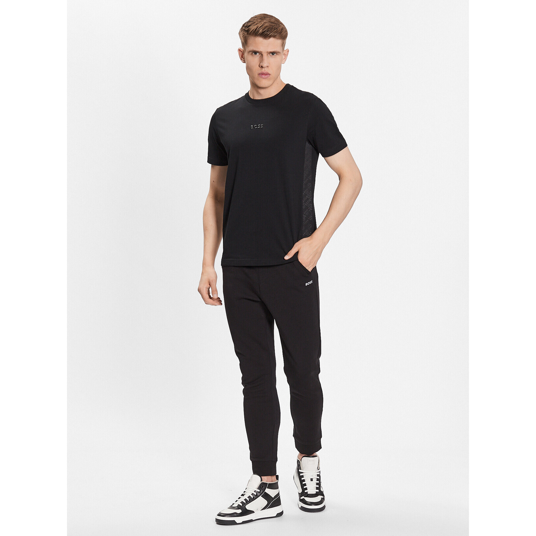 Boss Тишърт 50488794 Черен Regular Fit - Pepit.bg