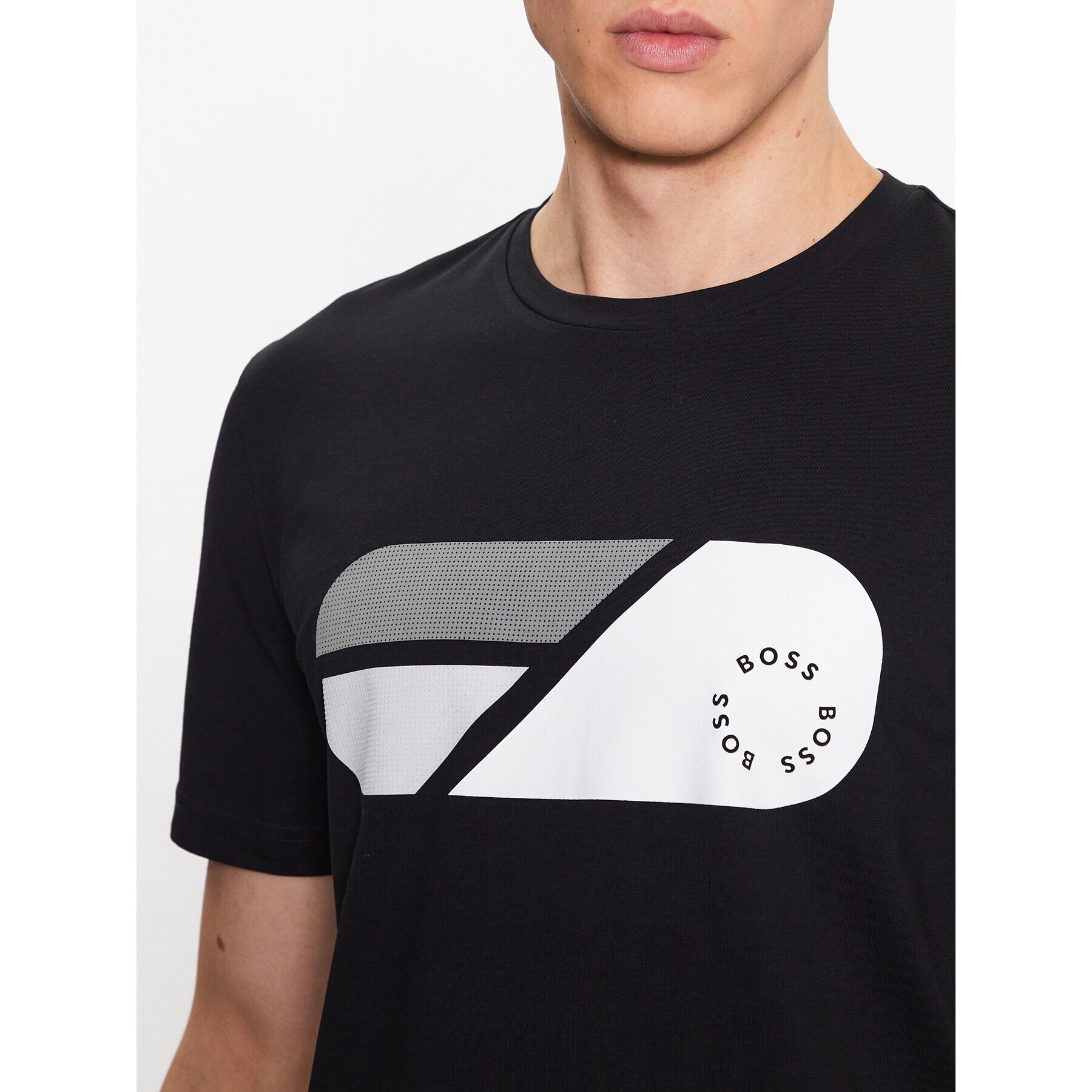 Boss Тишърт 50488797 Черен Regular Fit - Pepit.bg