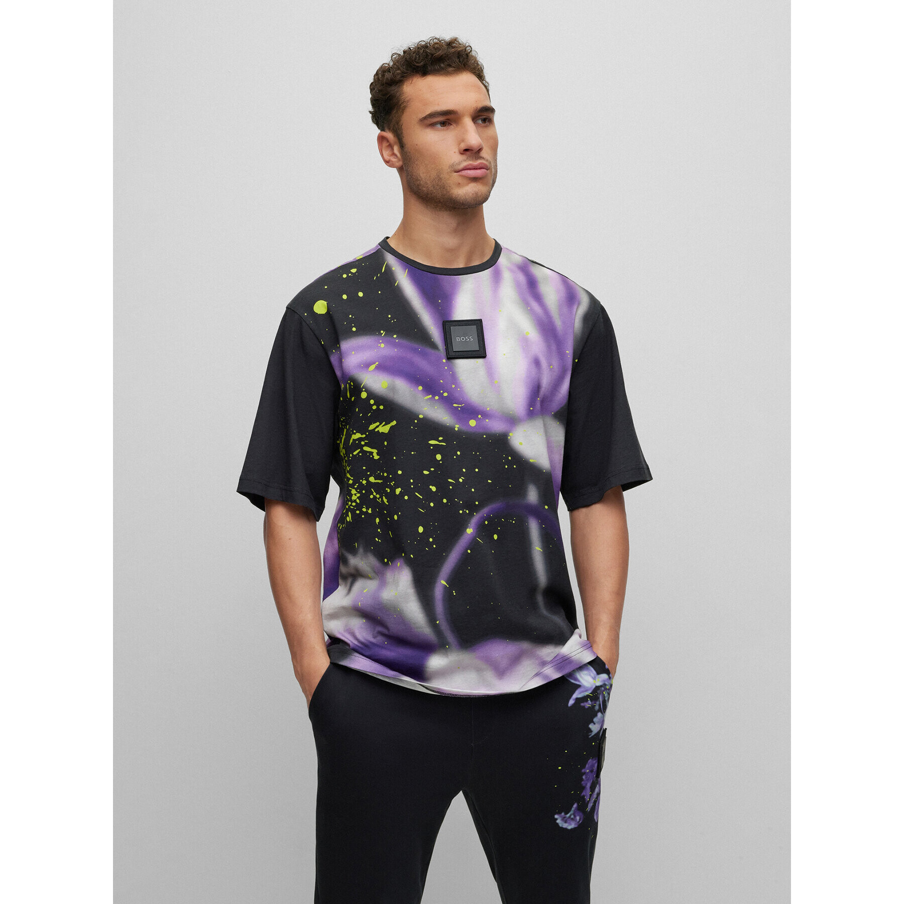 Boss Тишърт 50488816 Черен Relaxed Fit - Pepit.bg