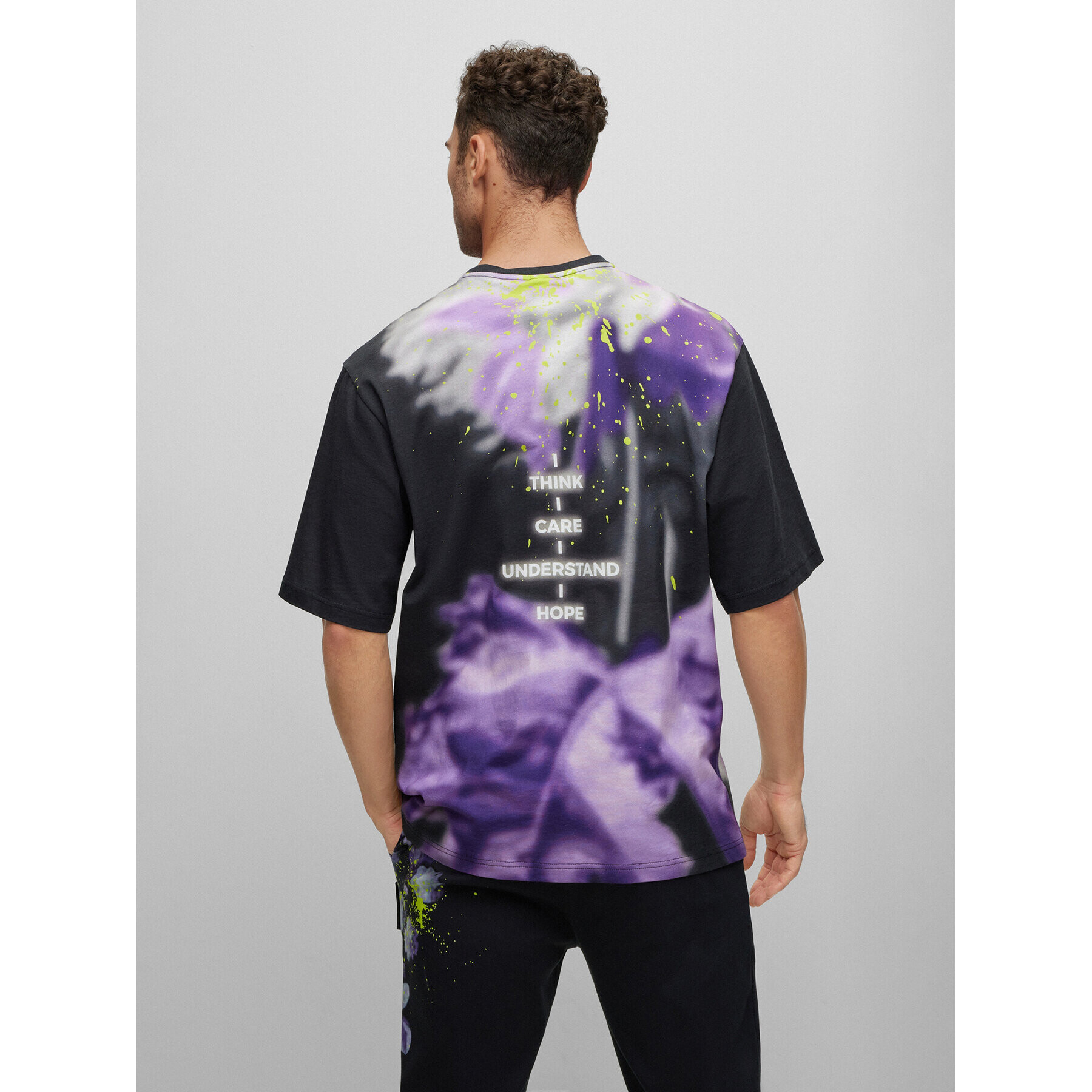 Boss Тишърт 50488816 Черен Relaxed Fit - Pepit.bg