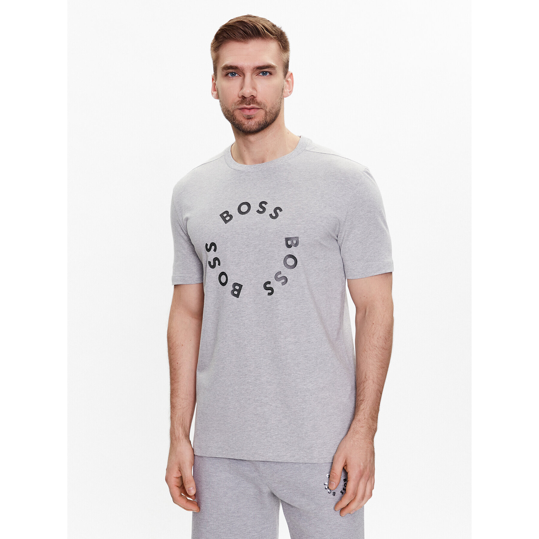 Boss Тишърт 50488831 Сив Regular Fit - Pepit.bg