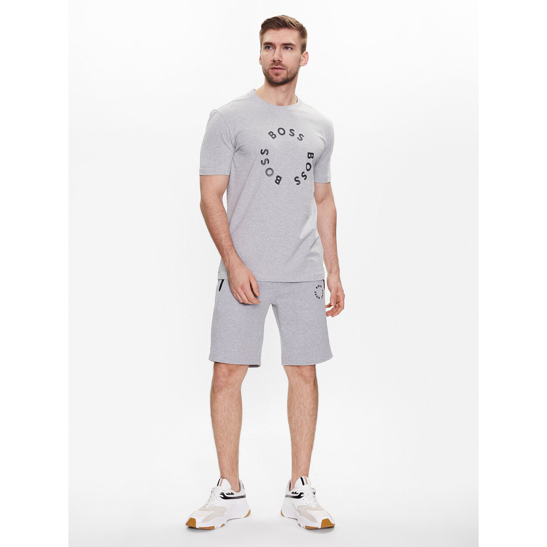Boss Тишърт 50488831 Сив Regular Fit - Pepit.bg
