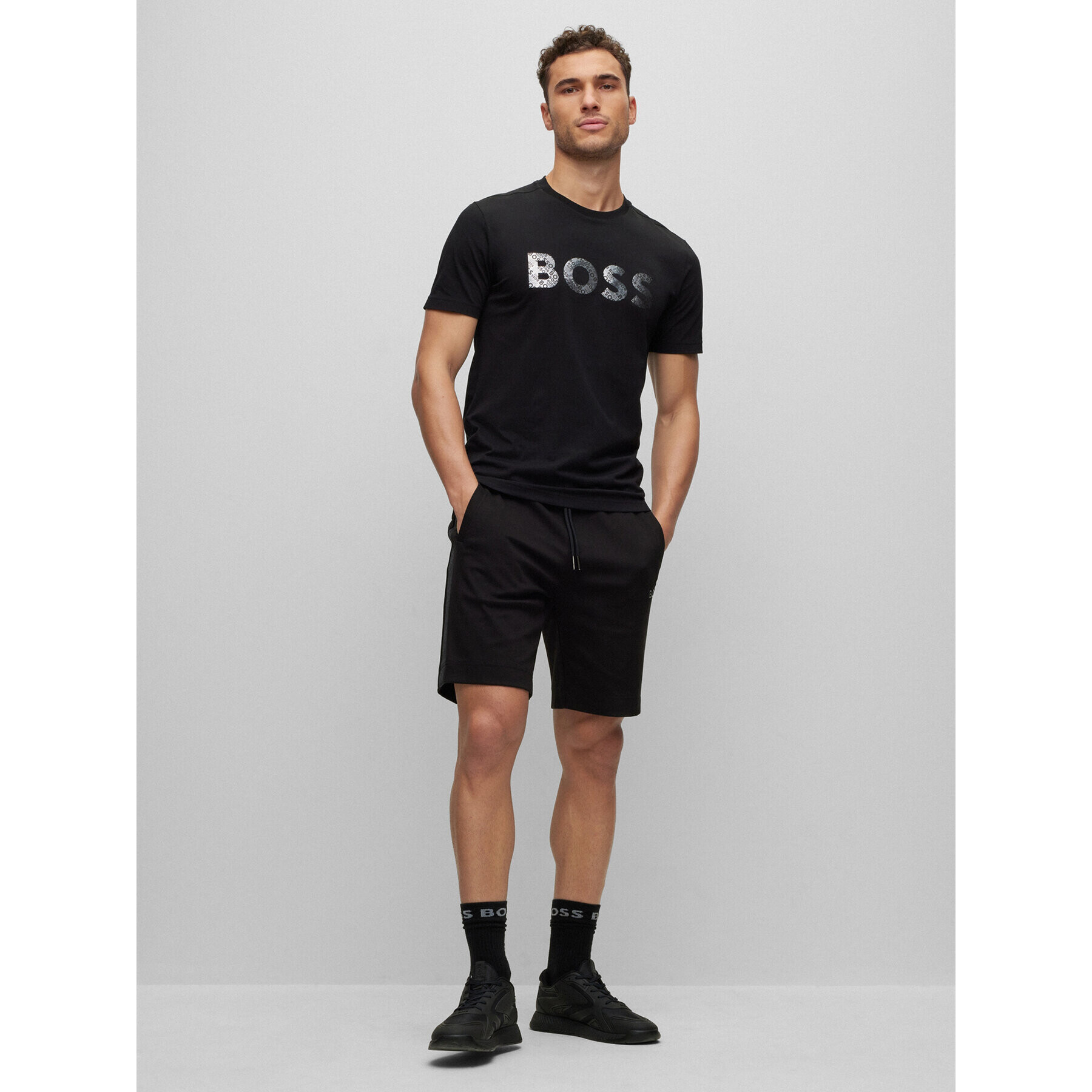 Boss Тишърт 50488833 Черен Regular Fit - Pepit.bg