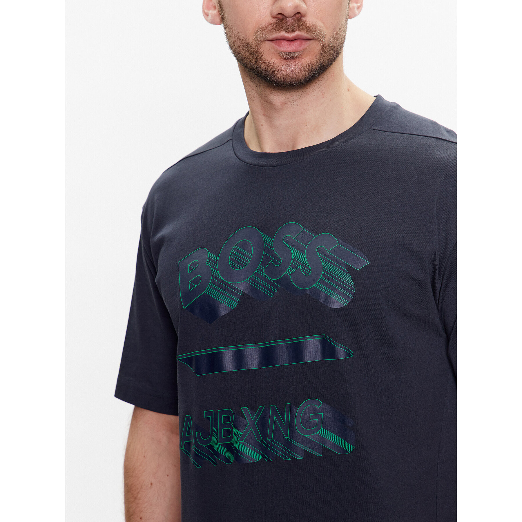 Boss Тишърт Talboa Aj 1 50488834 Тъмносин Relaxed Fit - Pepit.bg
