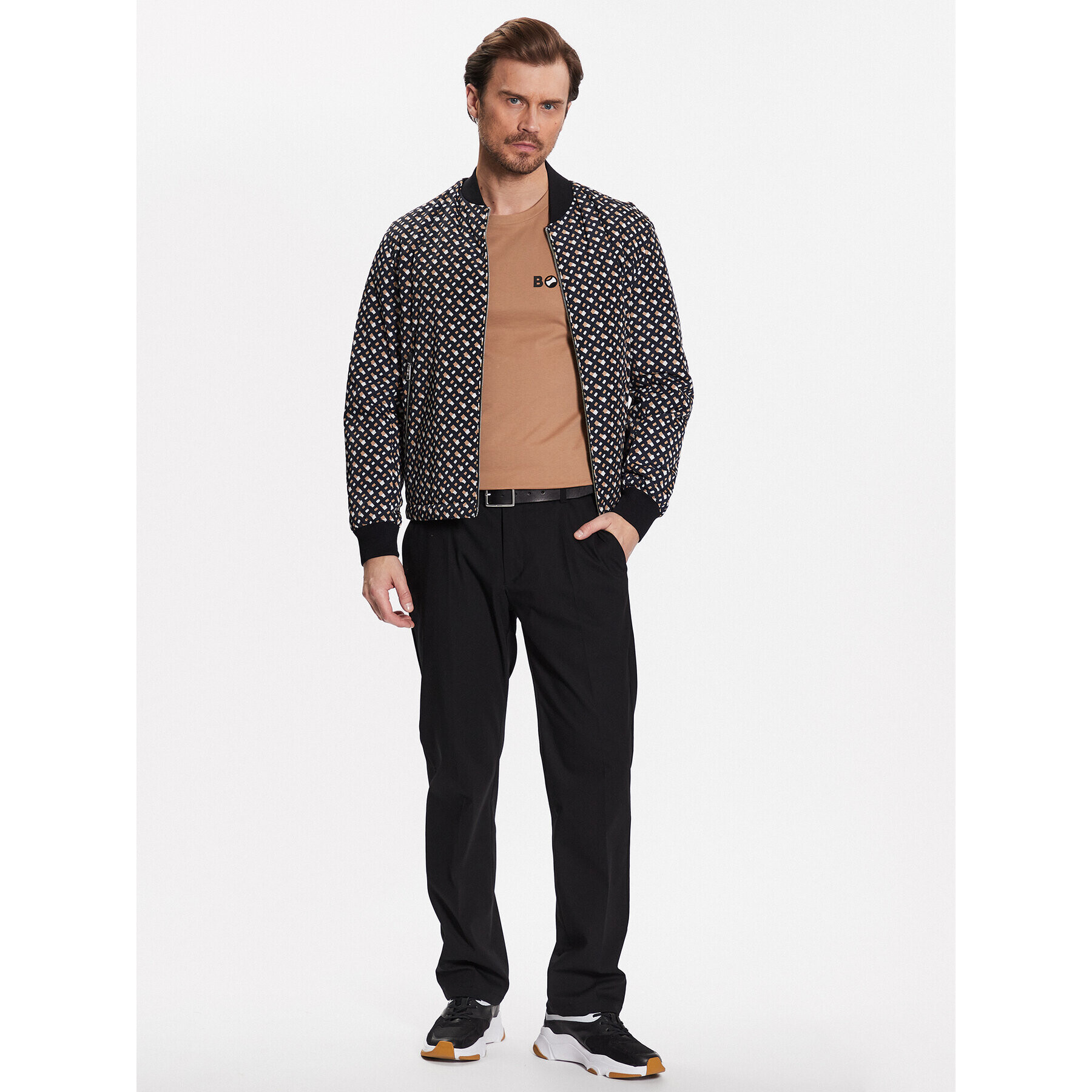 Boss Тишърт Tiburt 50489420 Бежов Regular Fit - Pepit.bg
