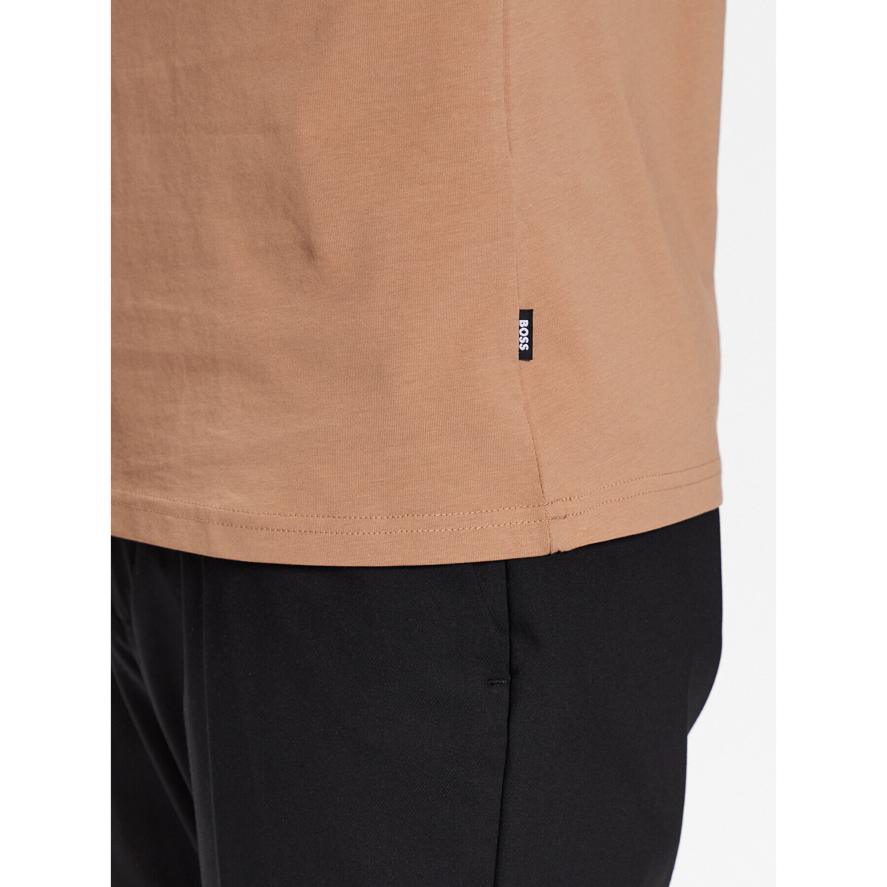 Boss Тишърт Tiburt 50489420 Бежов Regular Fit - Pepit.bg