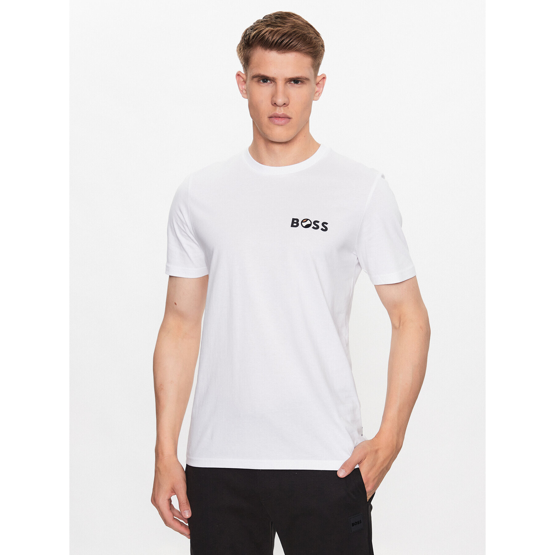 Boss Тишърт 50489420 Бял Regular Fit - Pepit.bg