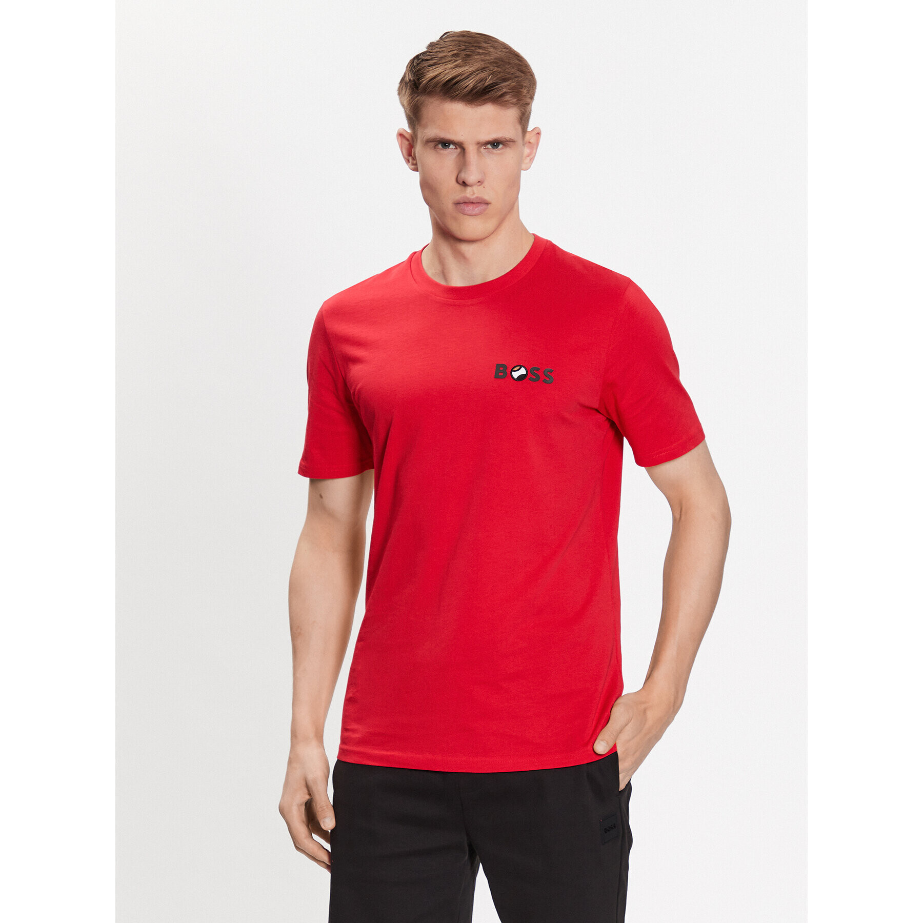 Boss Тишърт Tiburt 50489420 Червен Regular Fit - Pepit.bg