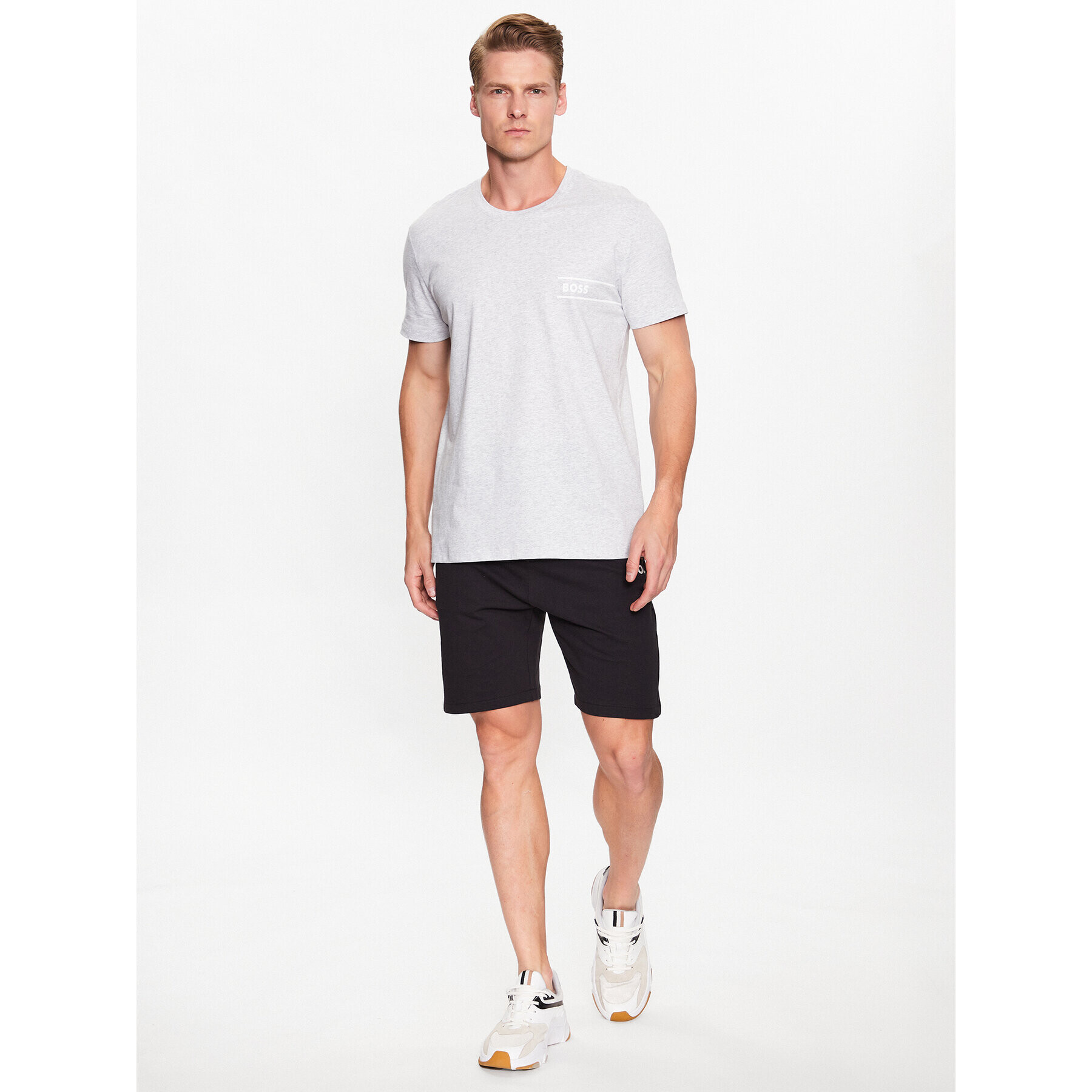 Boss Тишърт 50489442 Сив Regular Fit - Pepit.bg