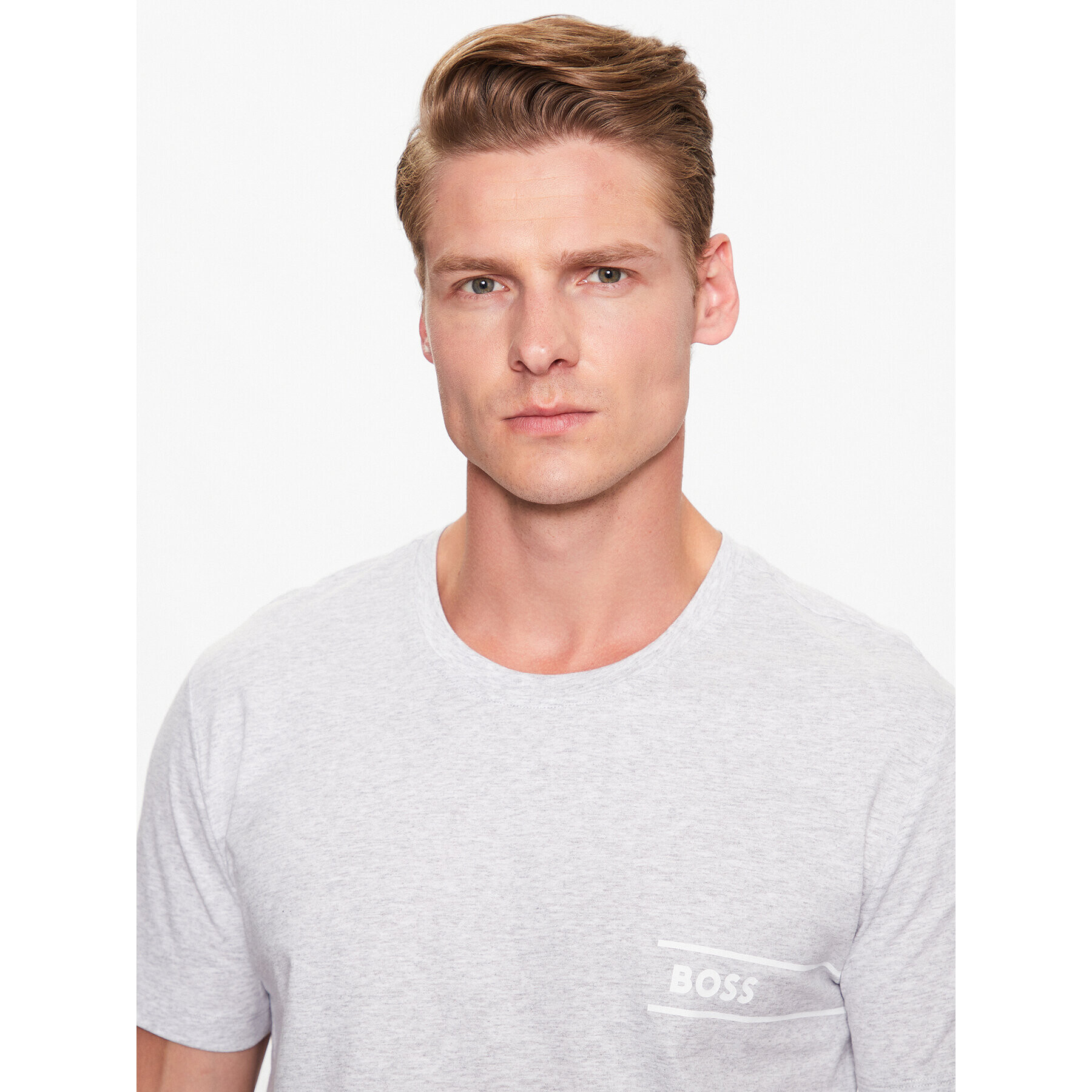 Boss Тишърт 50489442 Сив Regular Fit - Pepit.bg