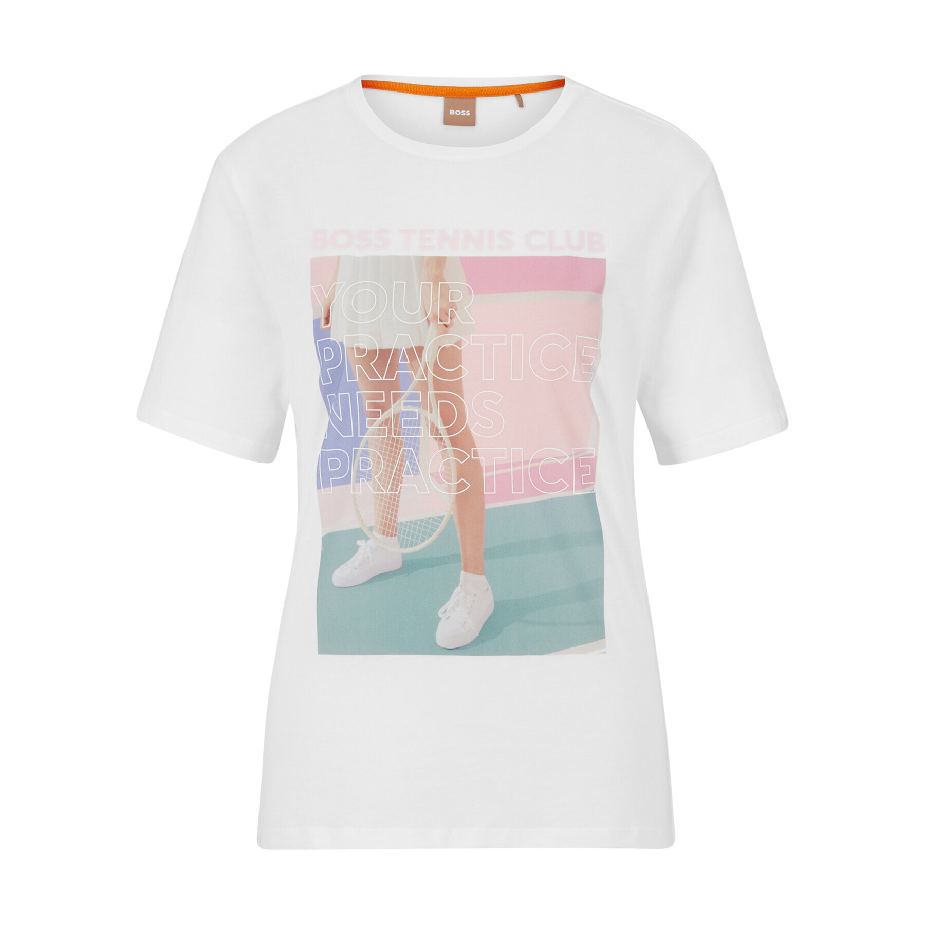 Boss Тишърт 50489585 Бял Regular Fit - Pepit.bg