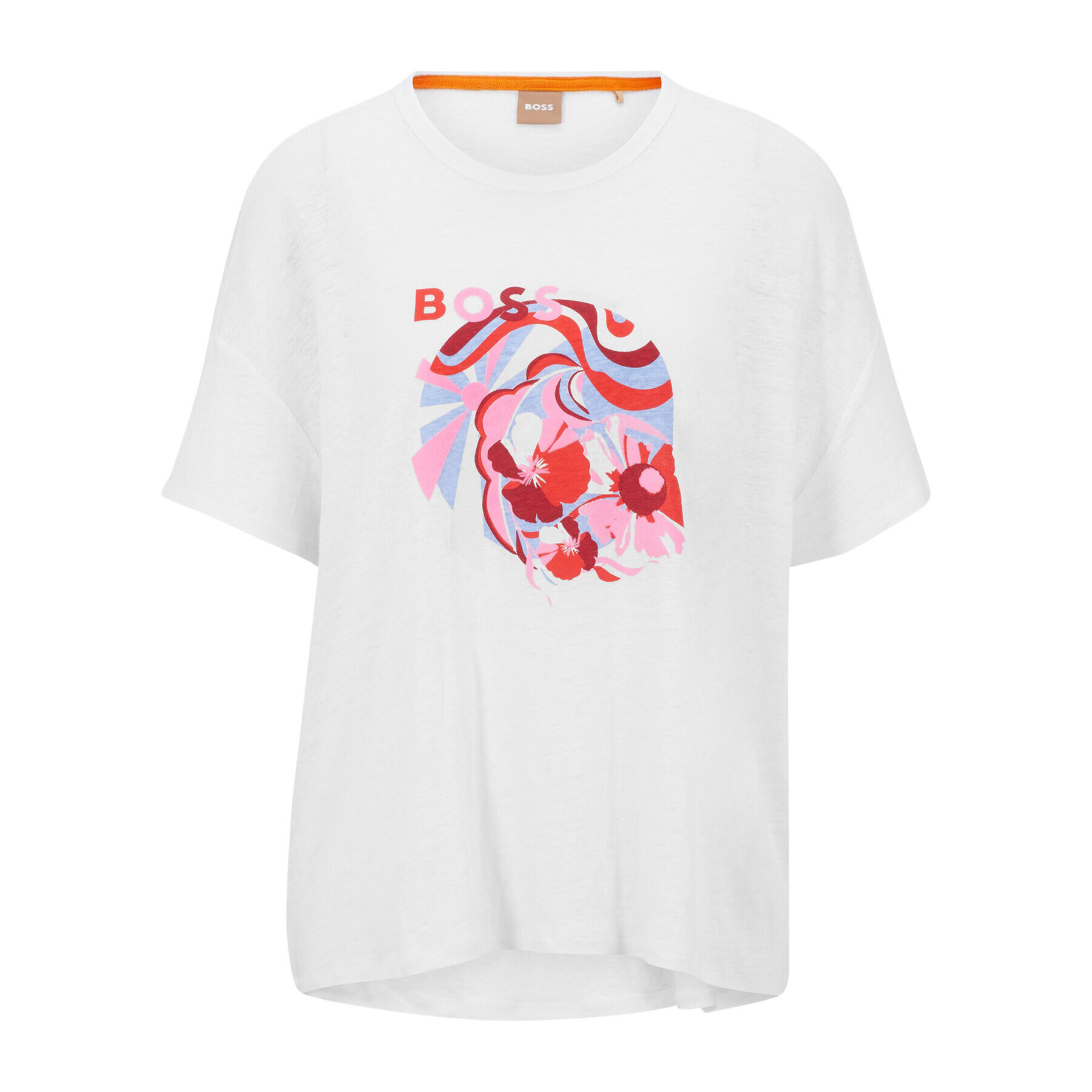 Boss Тишърт 50489587 Бял Regular Fit - Pepit.bg