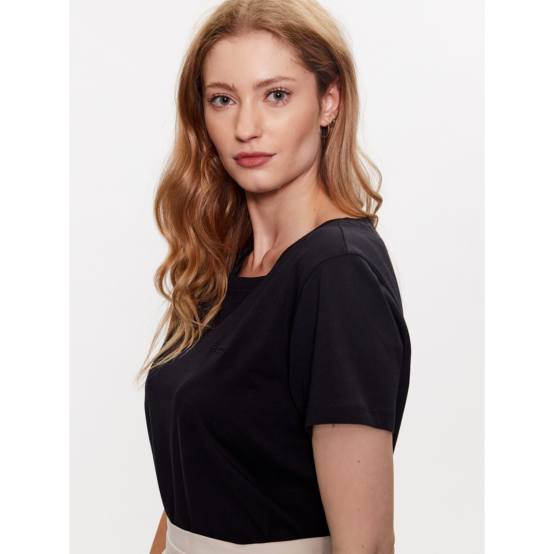 Boss Тишърт 50489871 Черен Slim Fit - Pepit.bg