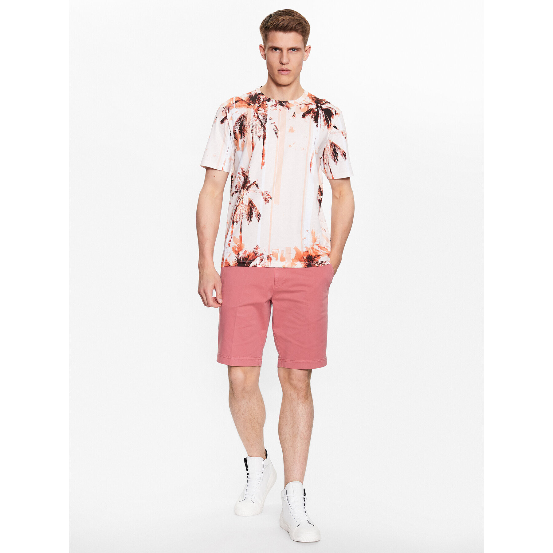 Boss Тишърт Teesummer 50491107 Оранжев Regular Fit - Pepit.bg