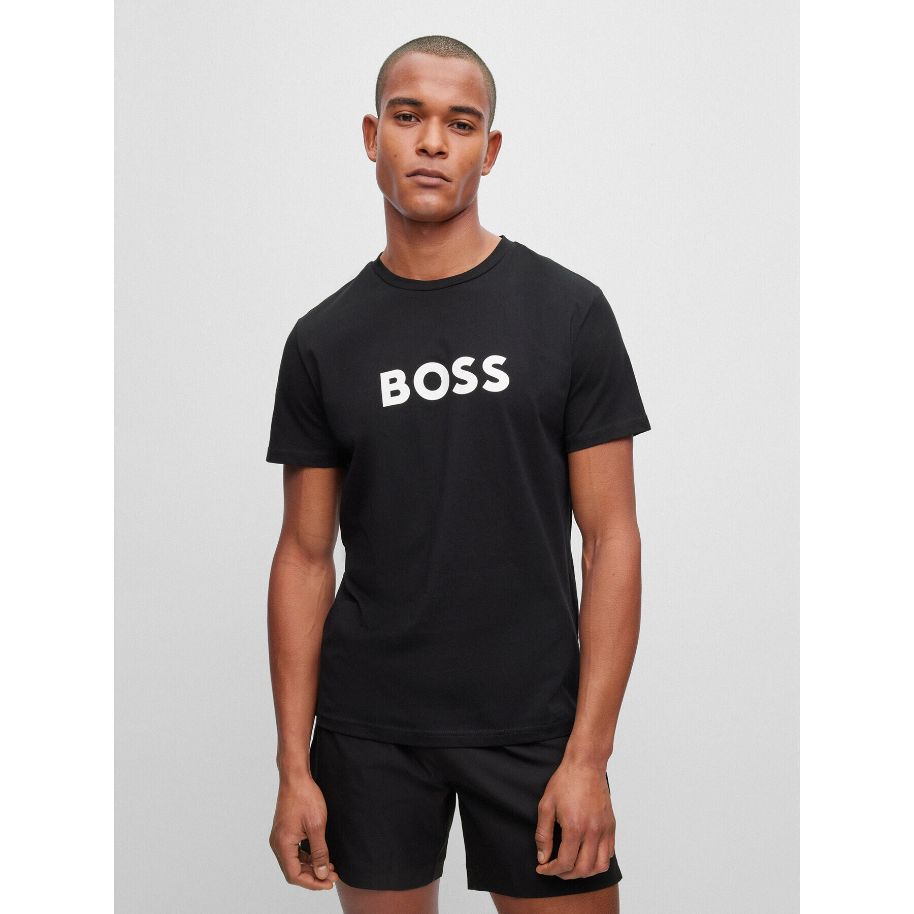 Boss Тишърт 50491706 Черен Regular Fit - Pepit.bg