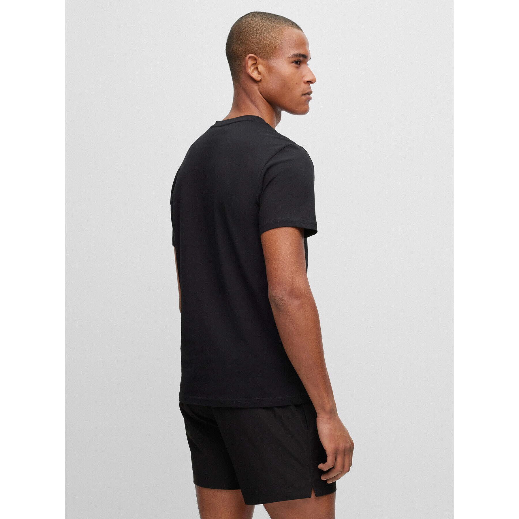 Boss Тишърт 50491706 Черен Regular Fit - Pepit.bg
