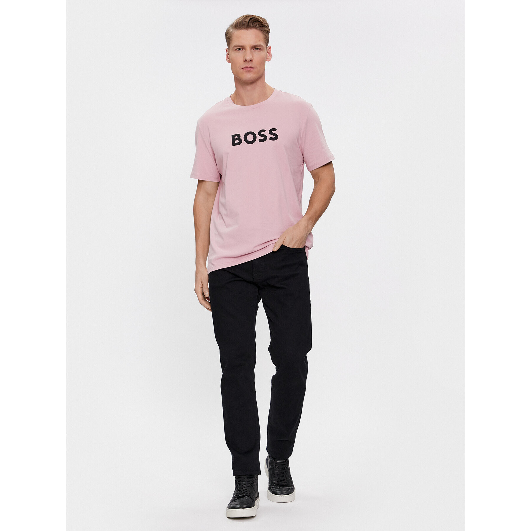 Boss Тишърт 50491706 Розов Regular Fit - Pepit.bg